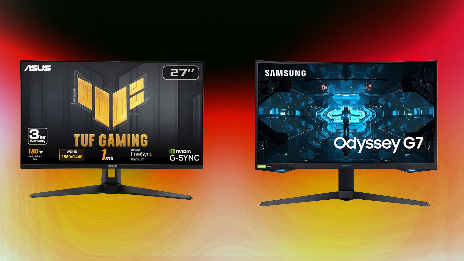 An image showing two monitors with crosshairs (Image via Amazon)
