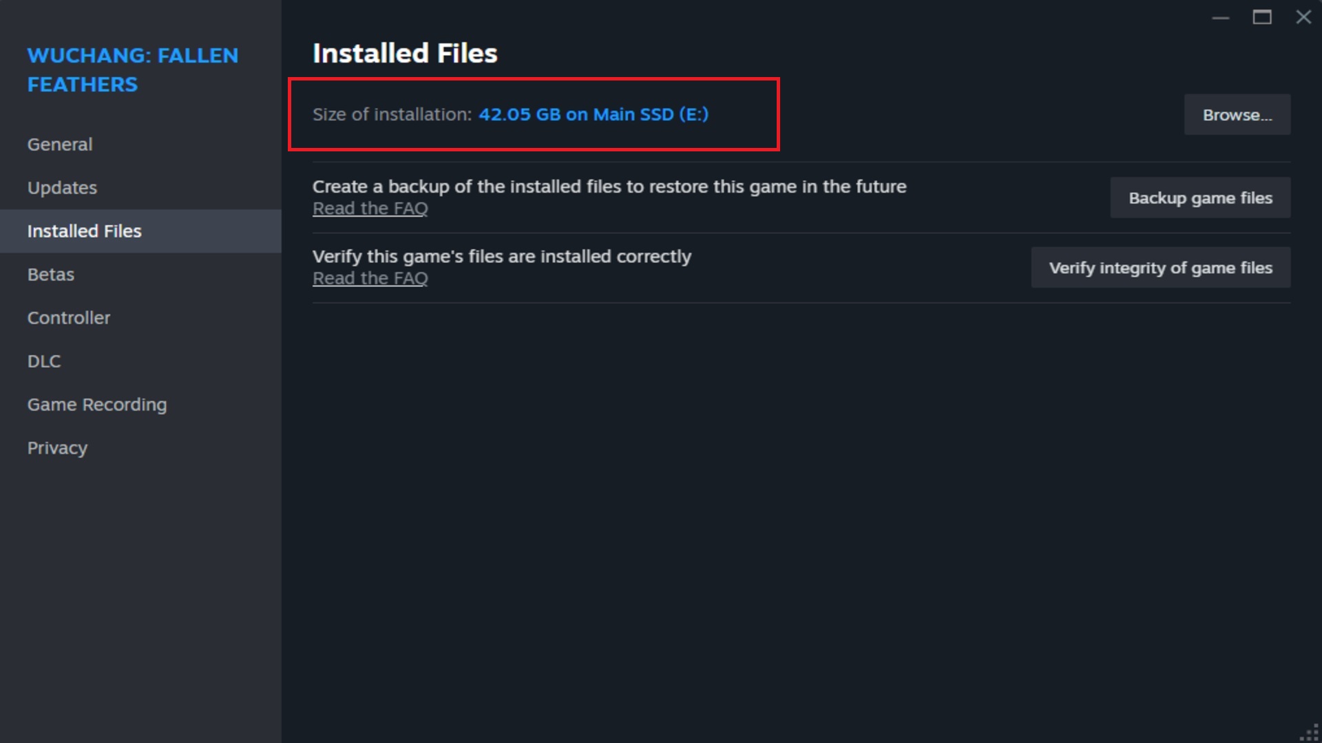 preload size of wuchang fallen feathers on steam (pc).
