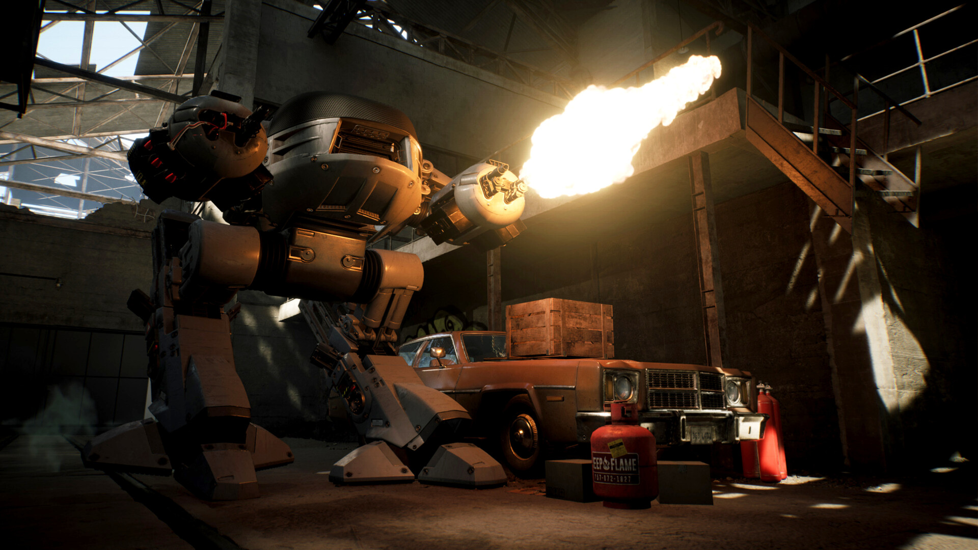 The road to acquire the platinum trophy in RoboCop: Rogue City (Image via Teyon)