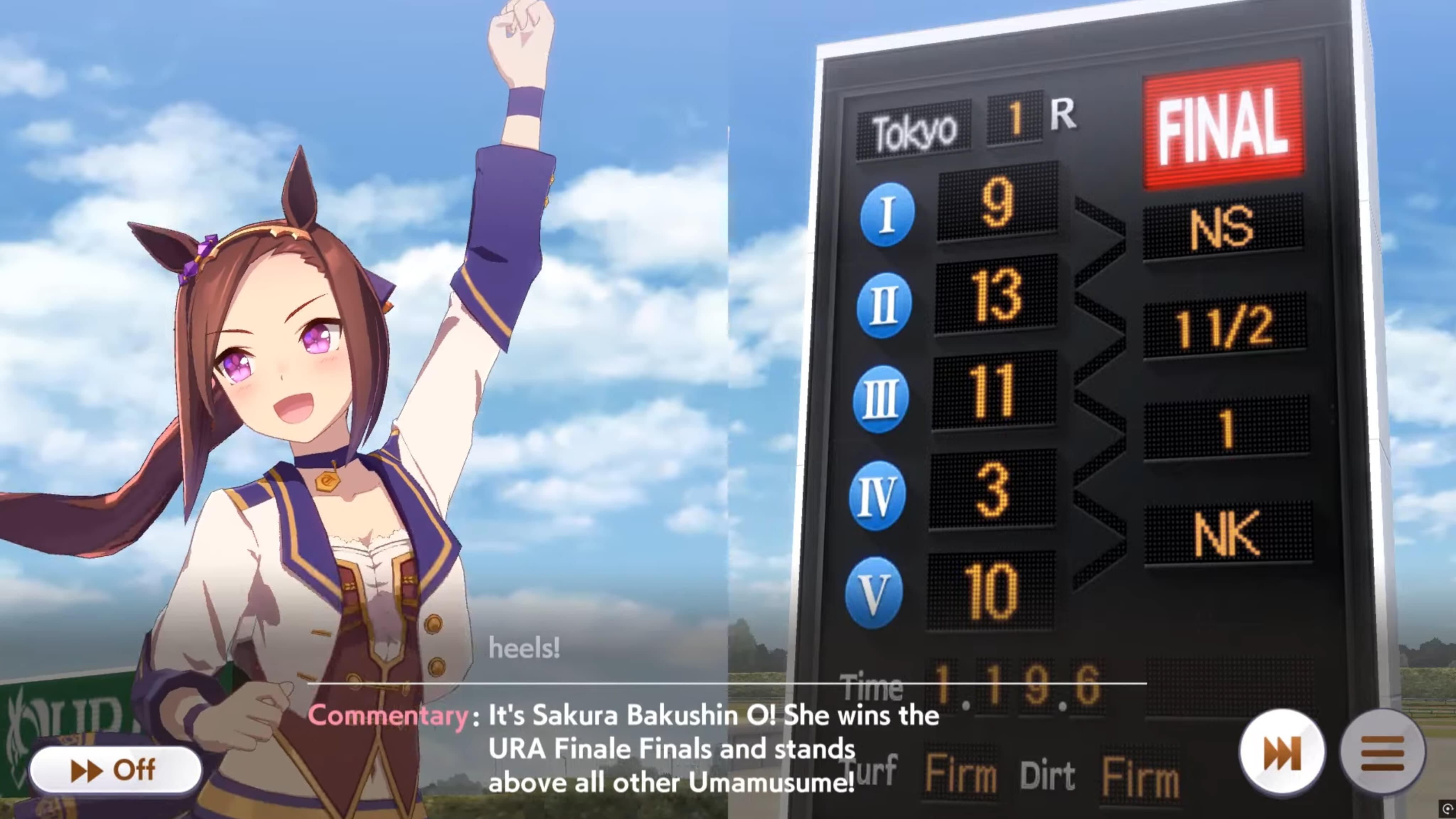 Upgrading Sakura’s stats can help you win races (Image via Cygames, Inc.)