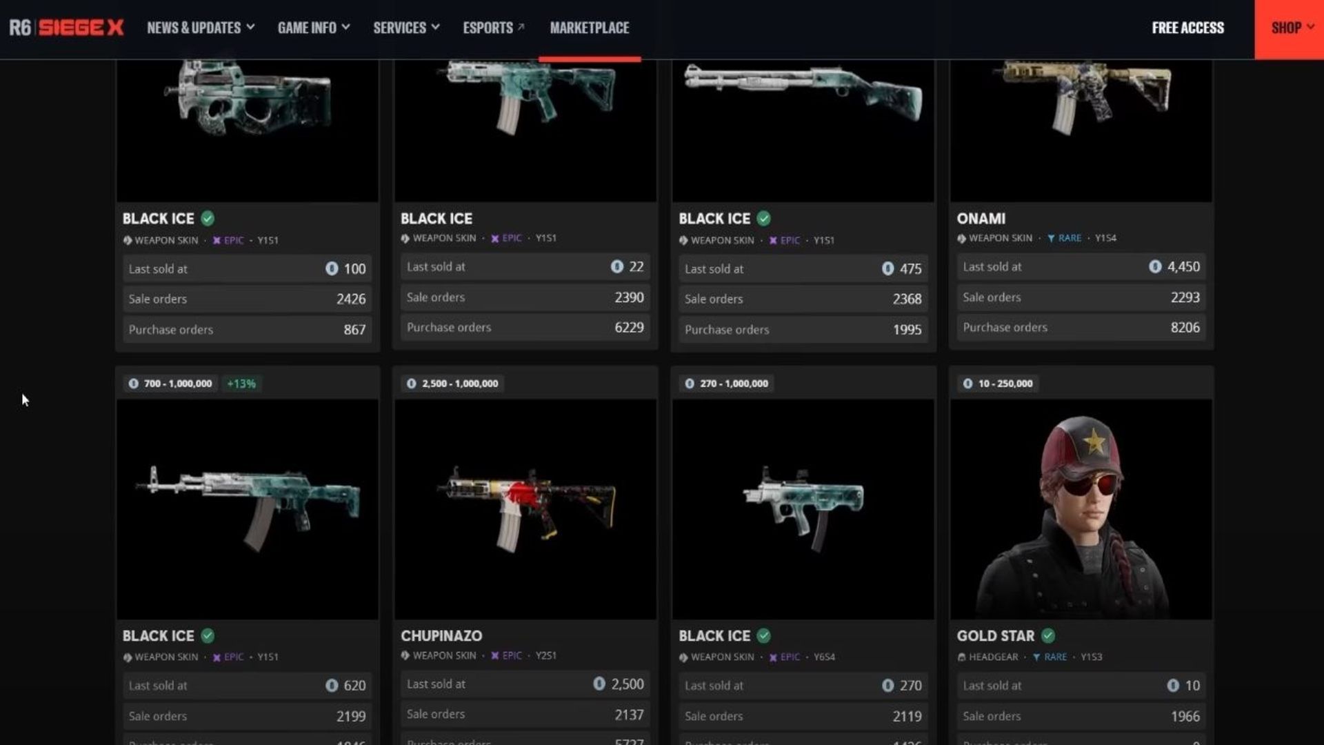 Rainbow Six Siege X: Marketplace Features