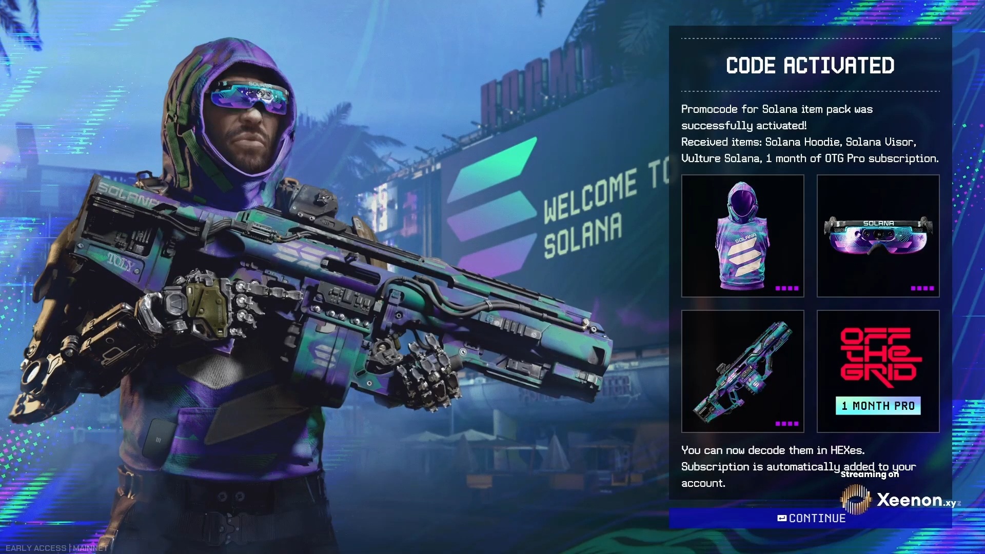 Solana-Themed NFT Skin. (Source: Gunzilla Games | F7ash/YouTube)