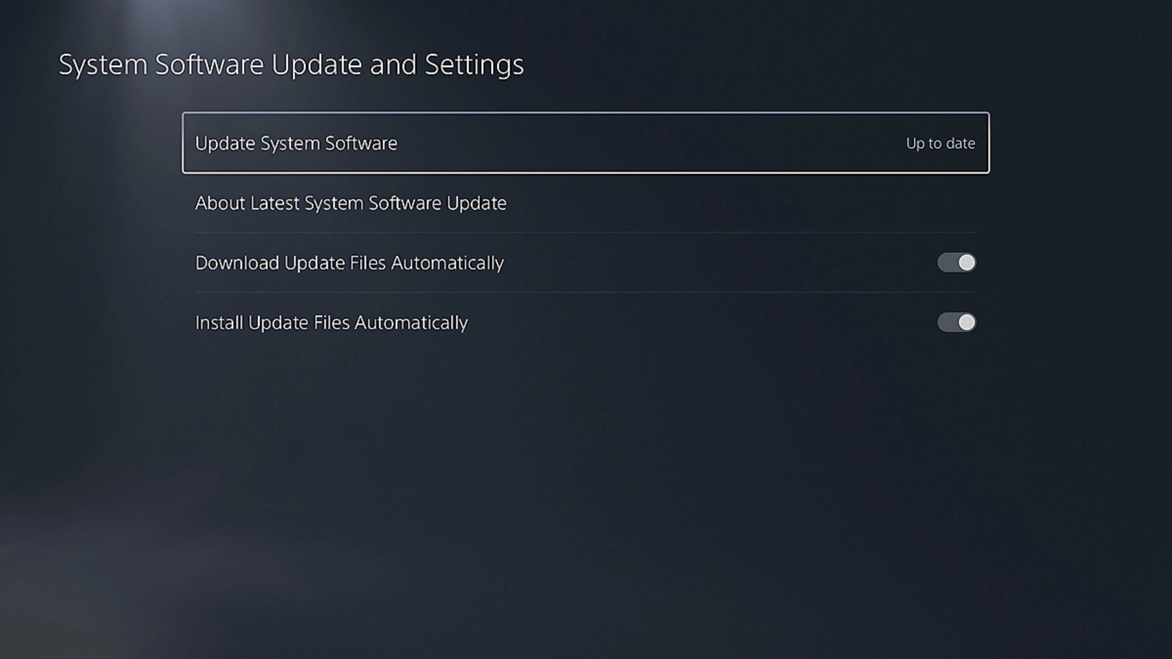 Picture of PS5 Software Update 25.05