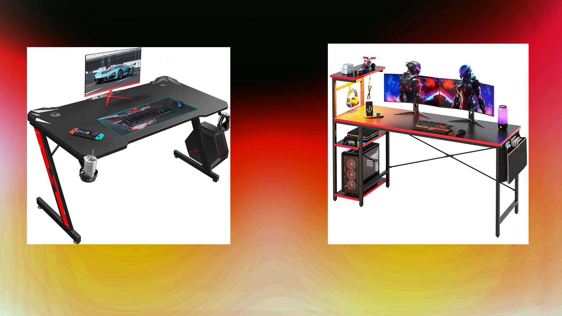 An image showing two compact desks (Image via Amazon)