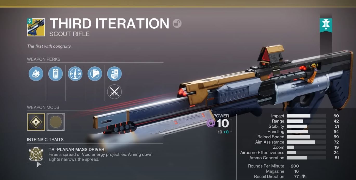 Grants invisibility and true sight - Third Iteration (Image via Bungie)