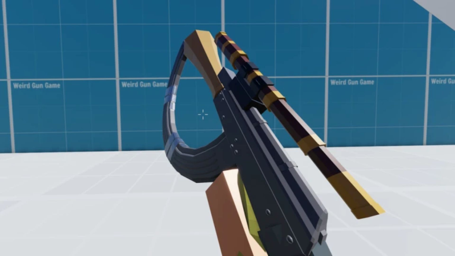 Point your weapon and shoot until your target drops before they do you (Image via Roblox)