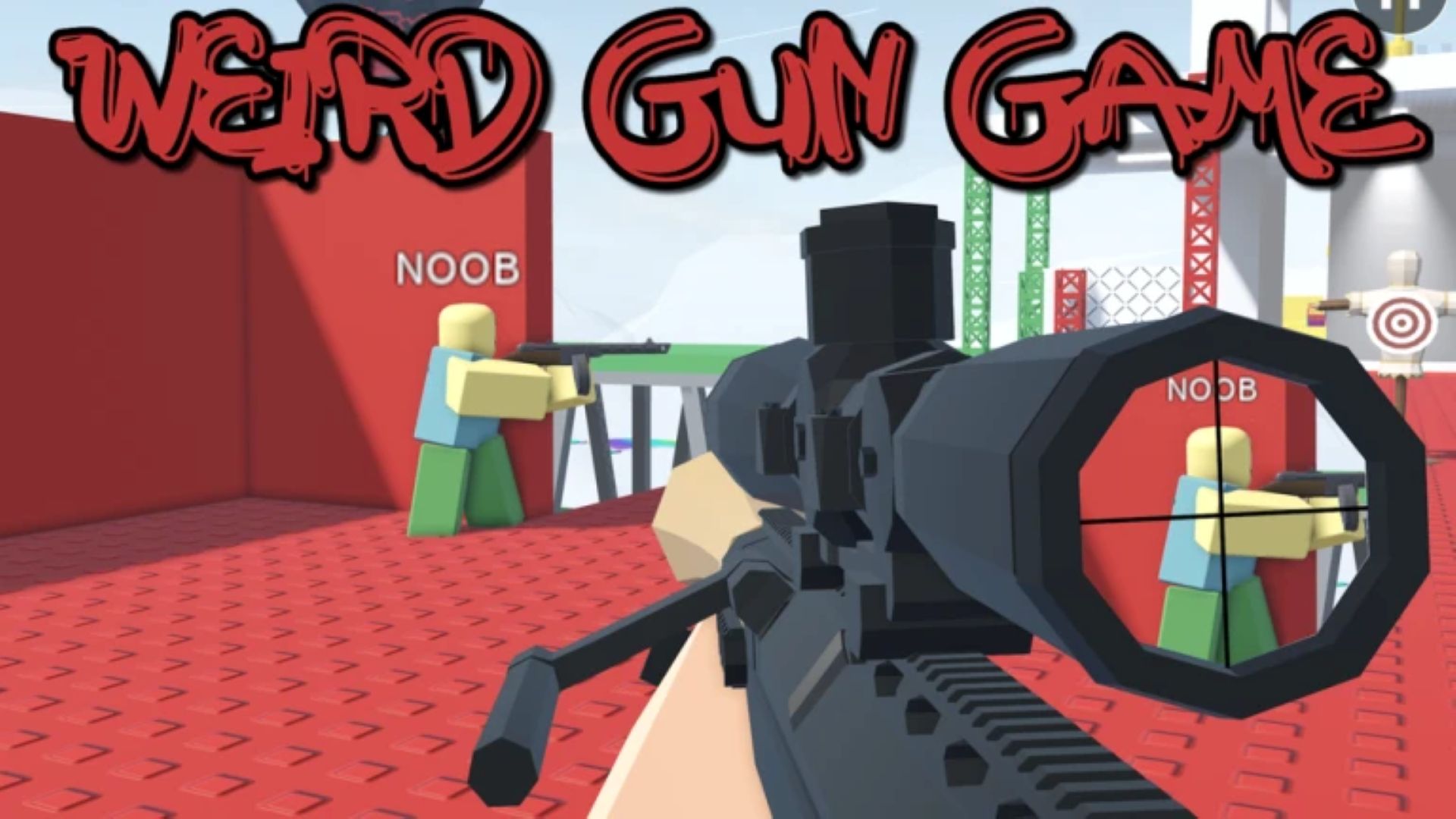 Trust your aim in Weird Gun Game (Image via Roblox)