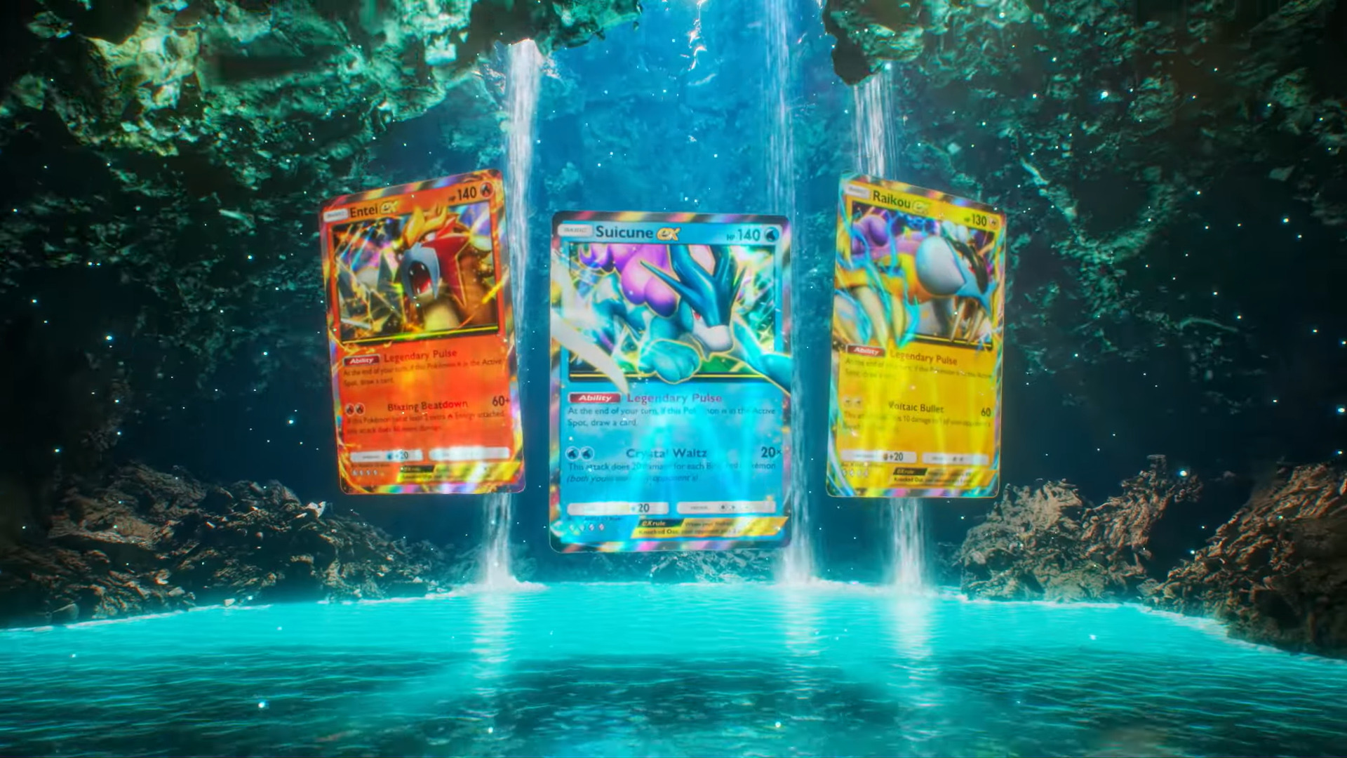 The Legendary Beasts arrive to Pokemon TCG Pocket (Image via The Pokemon Company)