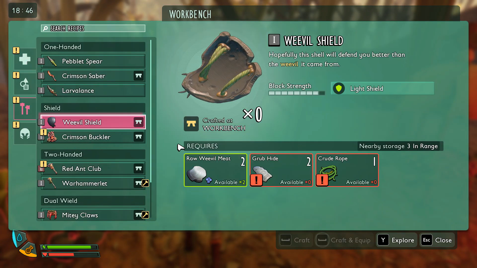 Weevil Shield (Image via Xbox Game Studios | @ZaFrostPet/YouTube)