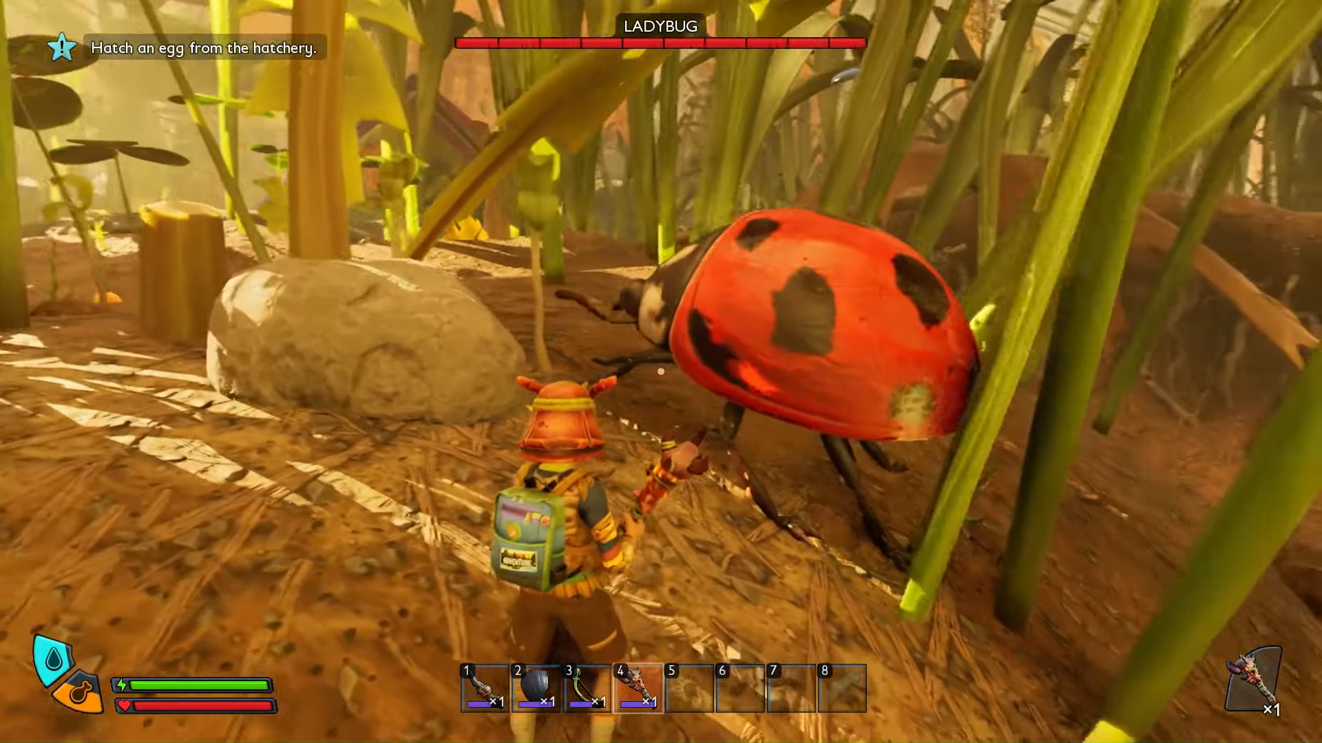 Defeat Ladybugs to get this shield (Image via Xbox Game Studios | @lostnoobgaming/YouTube)