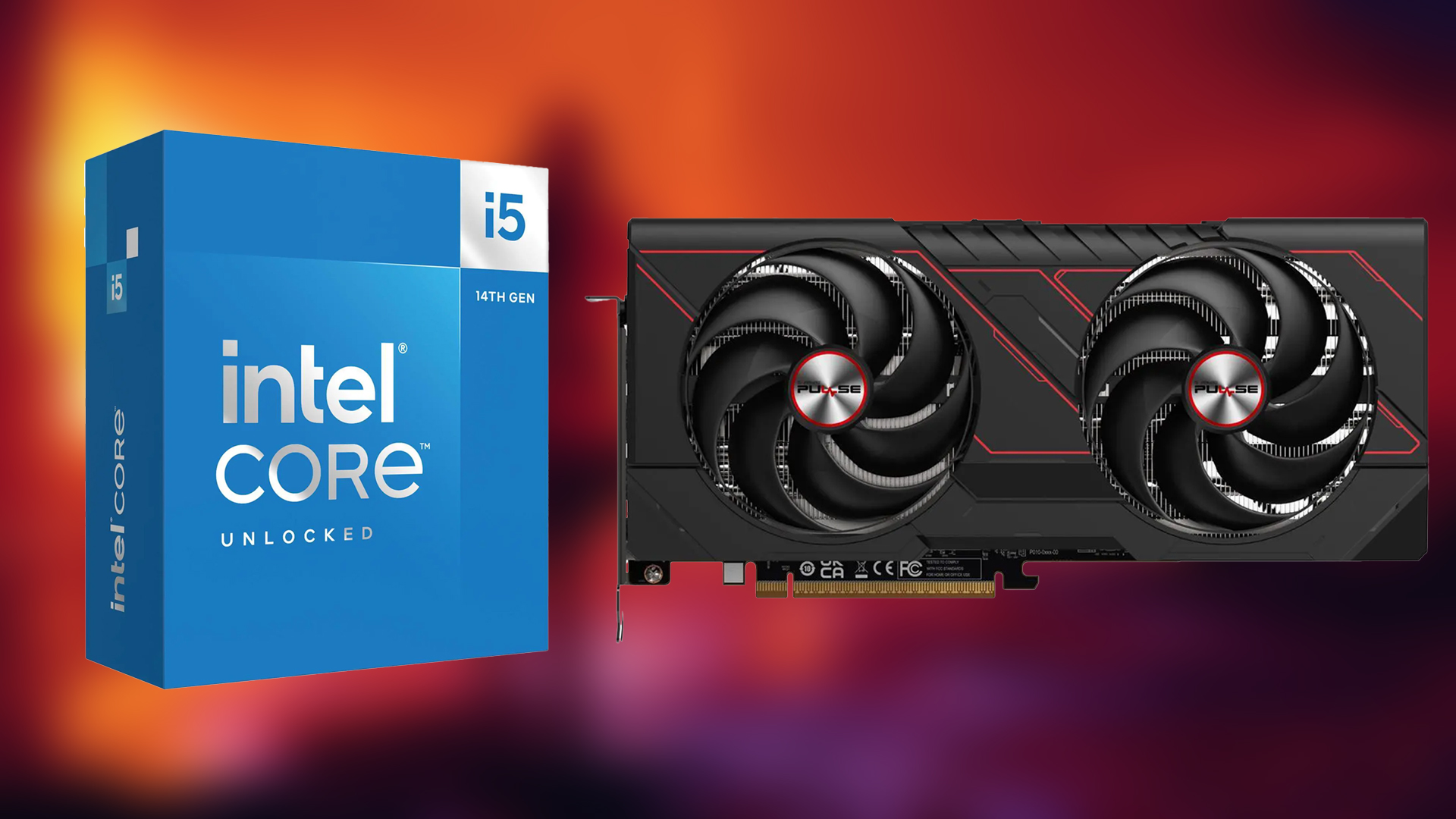 An image showing the 14600K and 9070 GPU-CPU combo (Image via Intel | Sapphire)