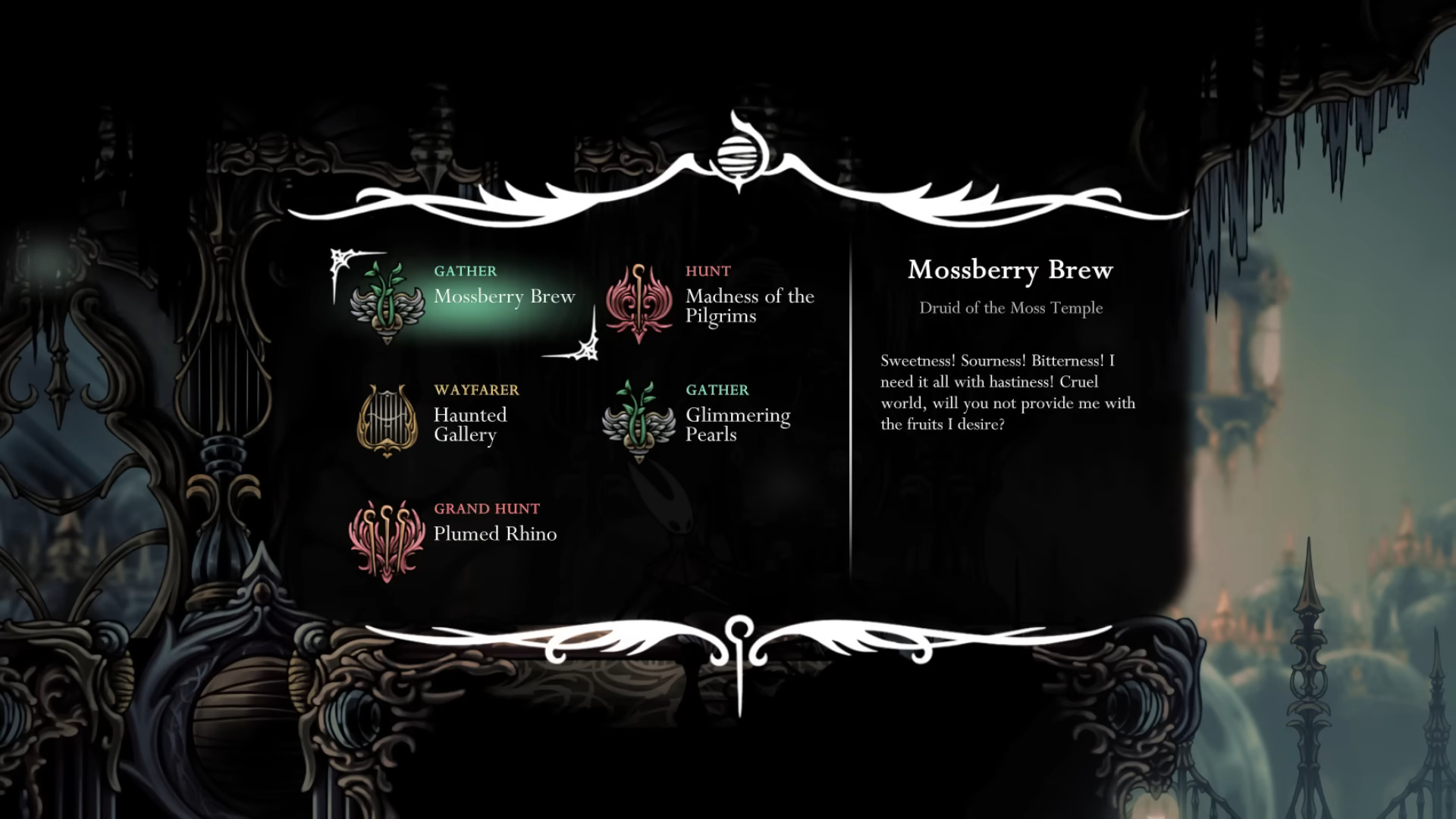 Take on Hunts and Quests (Image via Team Cherry)