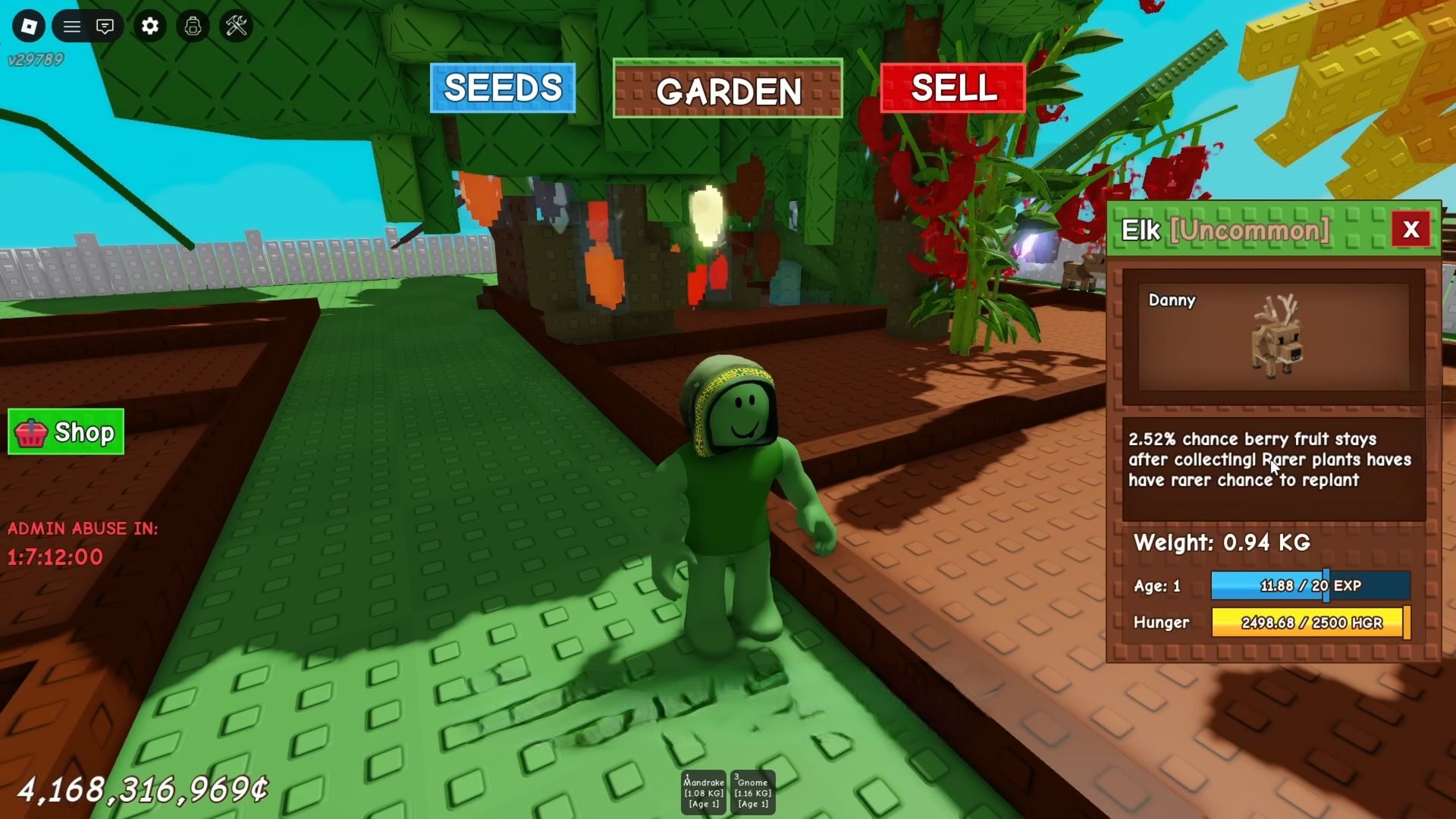 Abilities of Elk Pet (Image via Roblox Corporation)