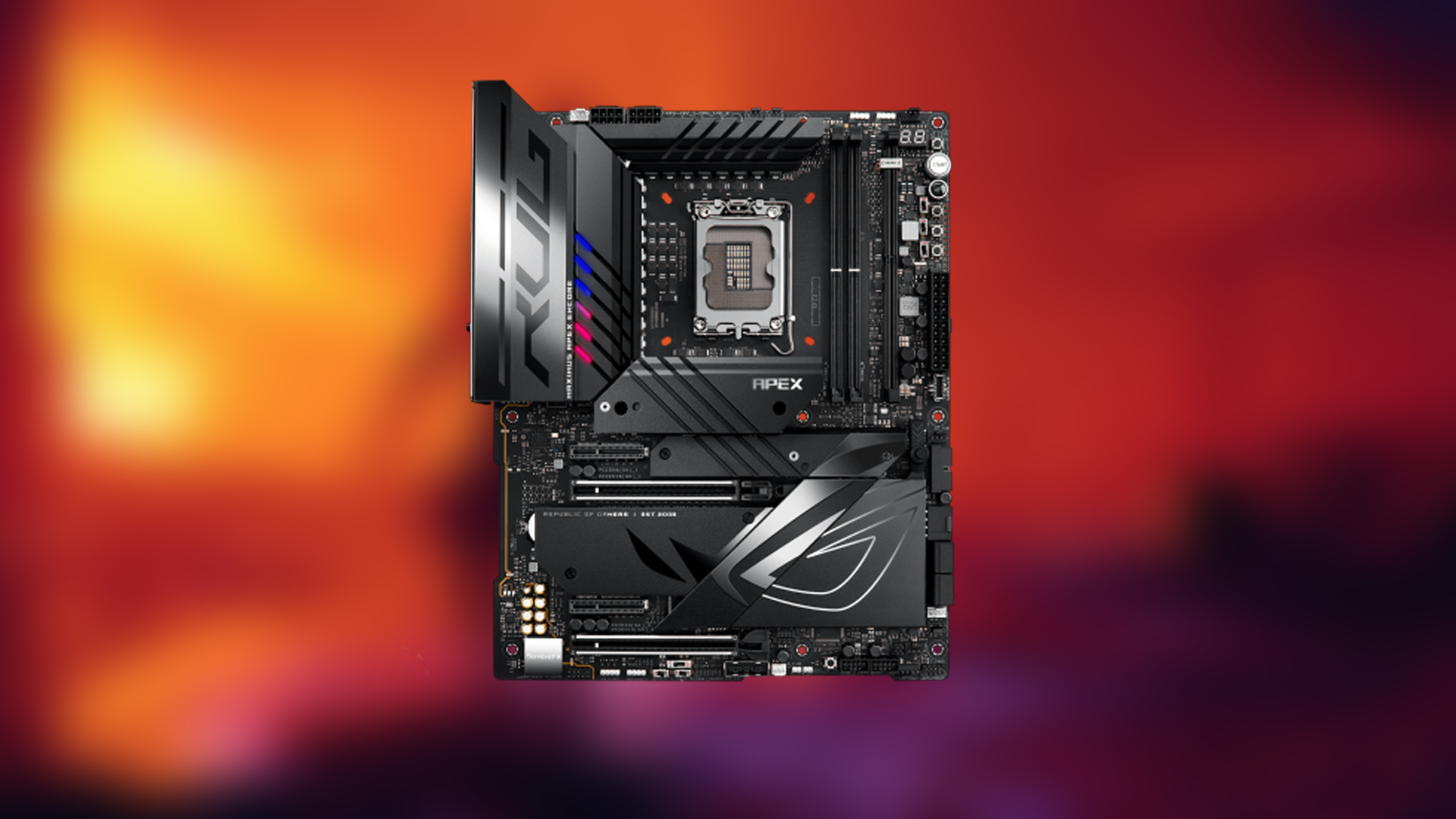 An image showing the apex encore motherboard (Image via ASUS)