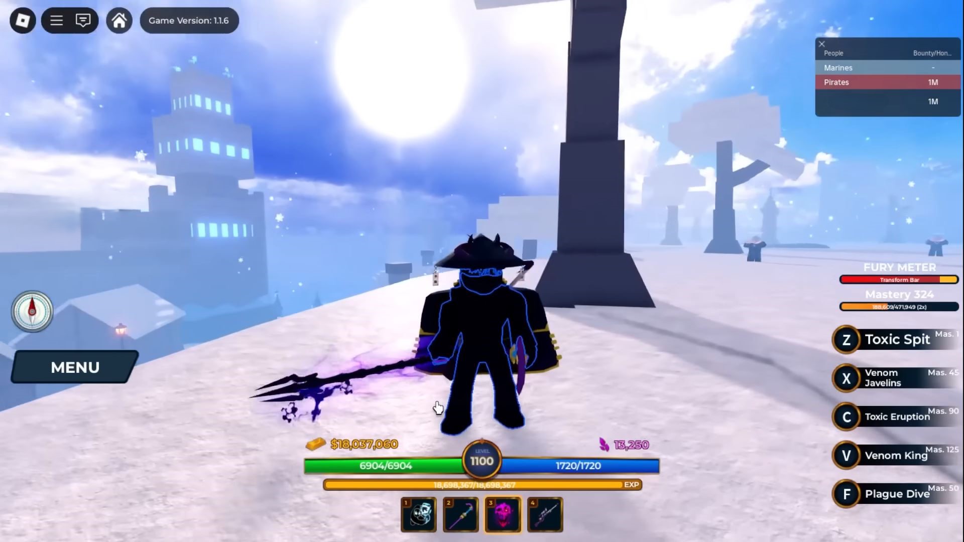 Aura in Vox Seas (Image via Roblox)