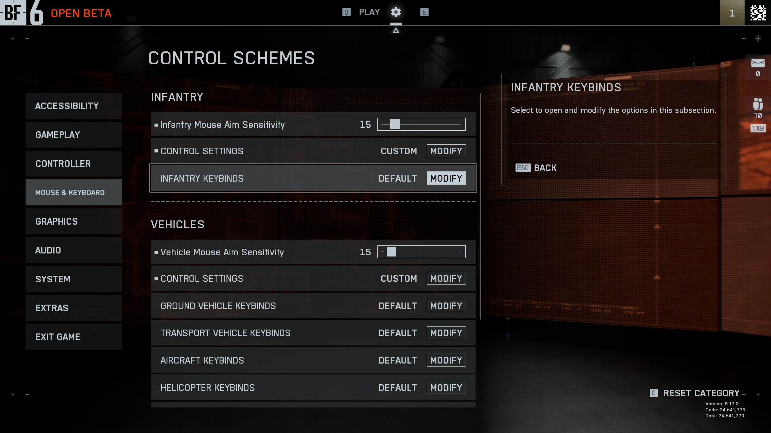 Battlefield 6 mouse and keyboard settings