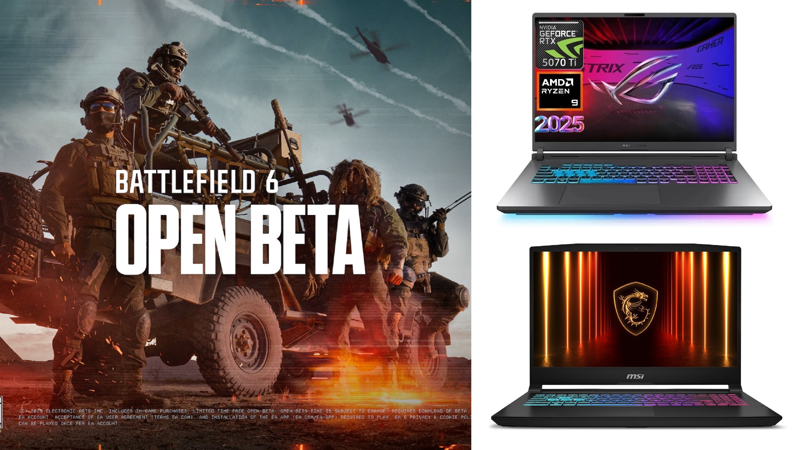 Picture of Battlefield 6 with gaming laptop