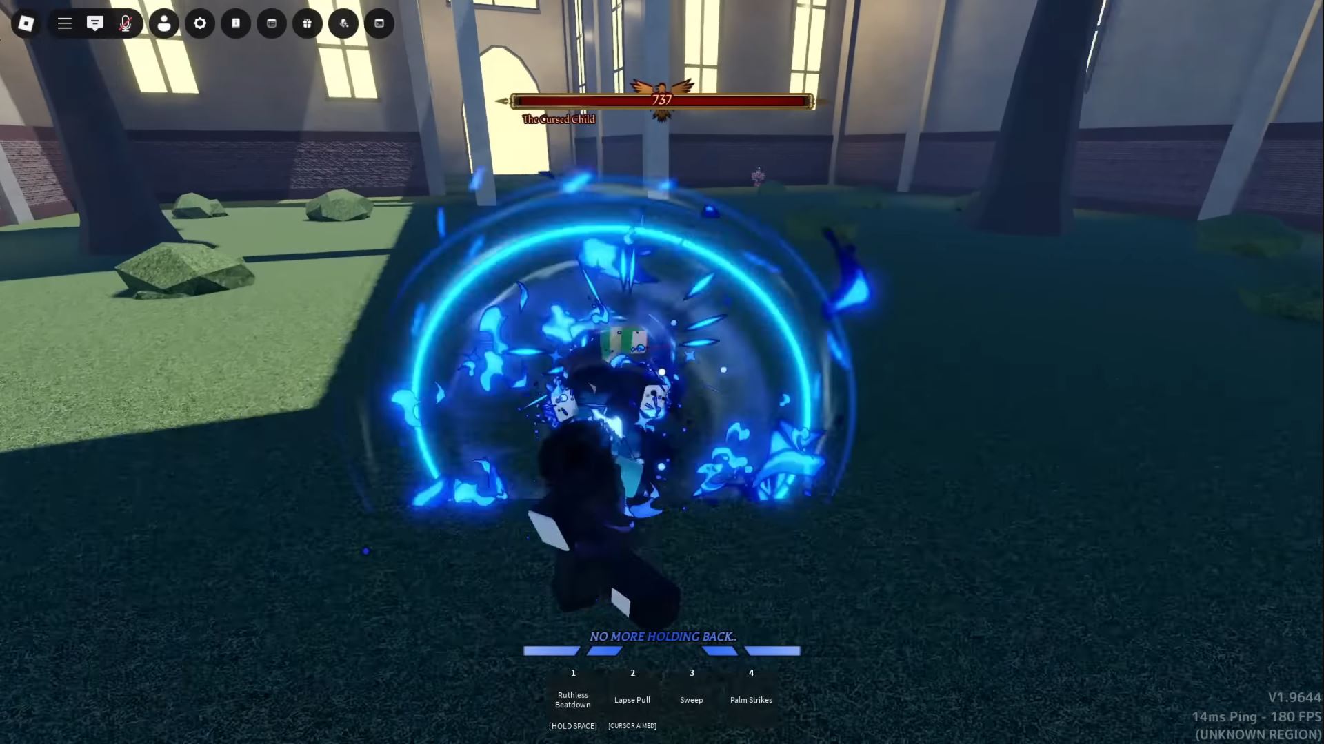 Beating Chara (Image via Roblox)