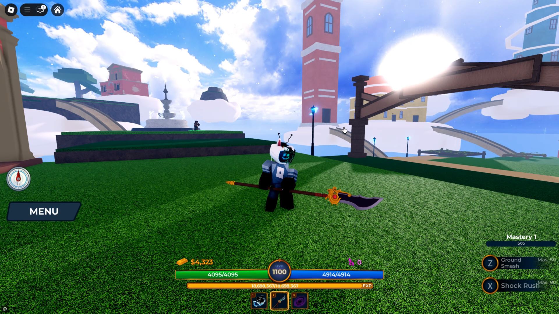 Bisento Sword In Vox Seas (Image via Roblox)