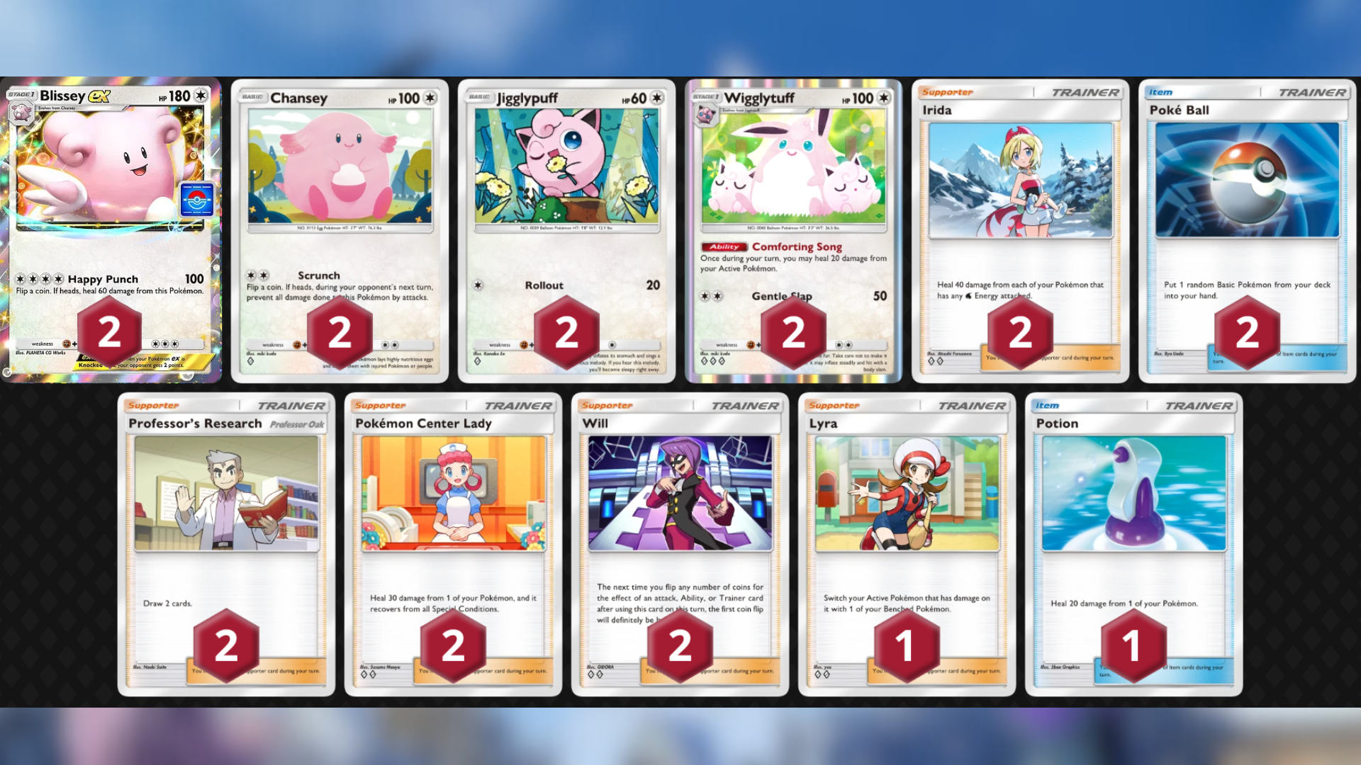 Blissey ex deck list (Image via The Pokemon Company)