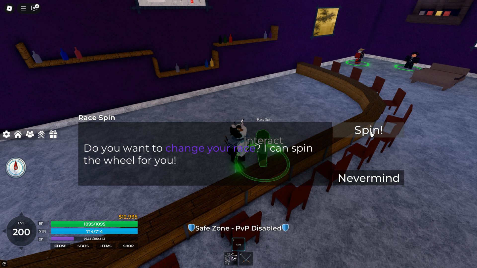 Change Race in Vox Seas (Image via Roblox)