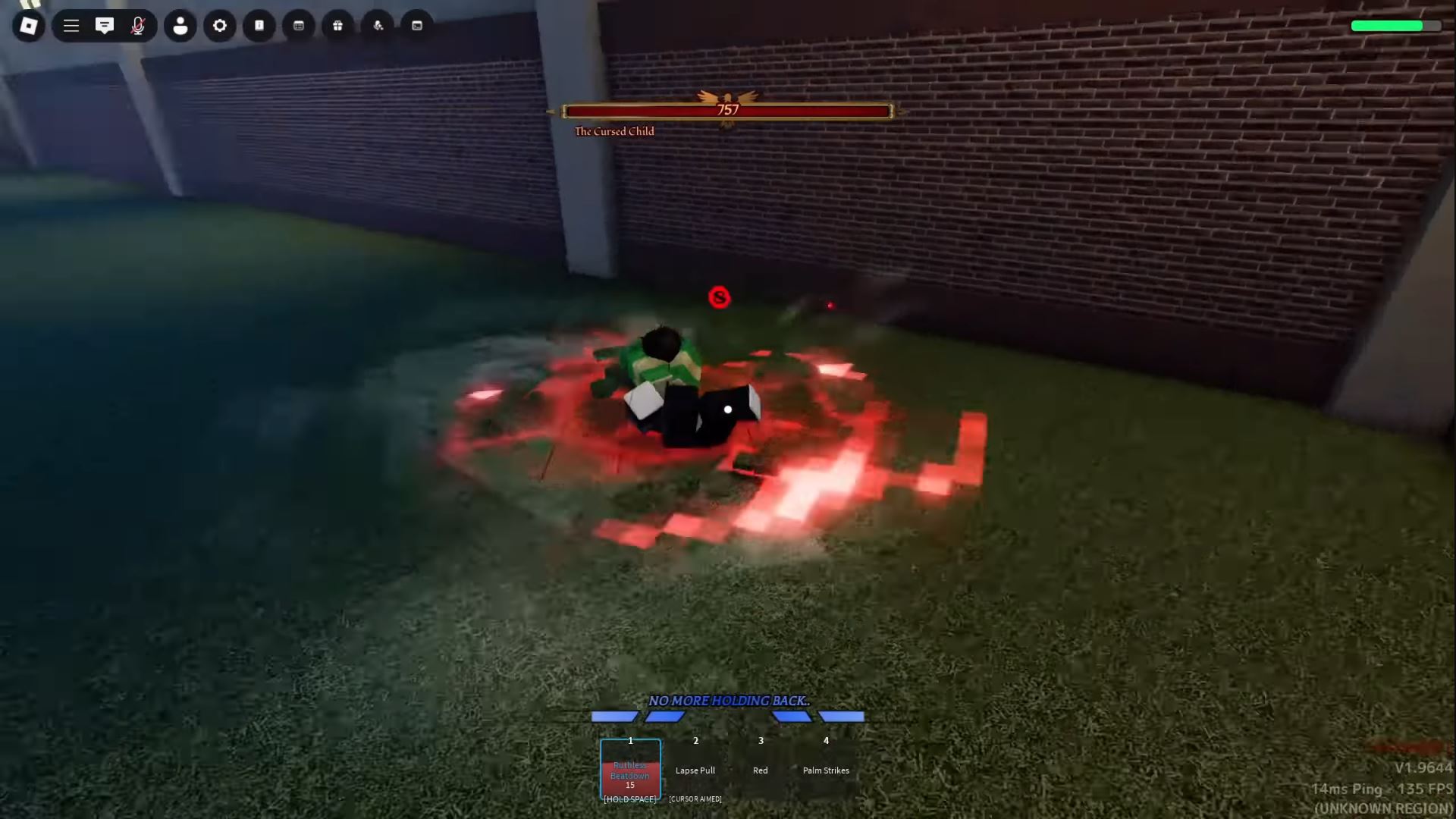 Chara slams (Image via Roblox)