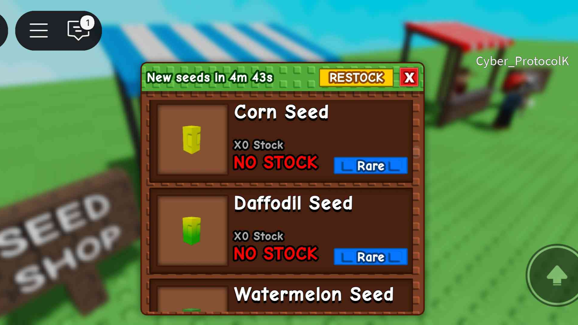 Corn and watermelon (Image via Roblox Corporation)