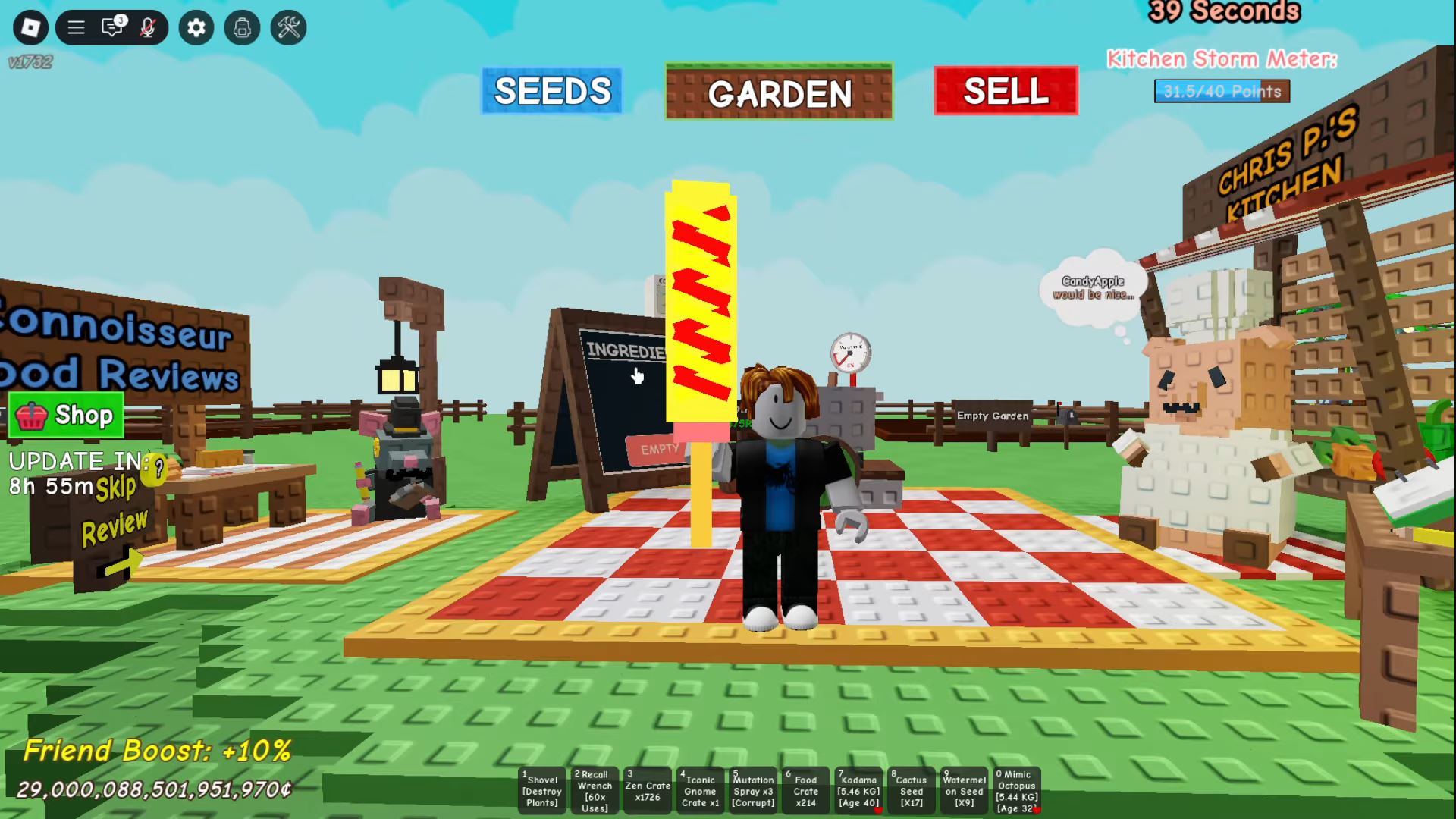 Corndog in Grow a Garden (Image via Roblox)