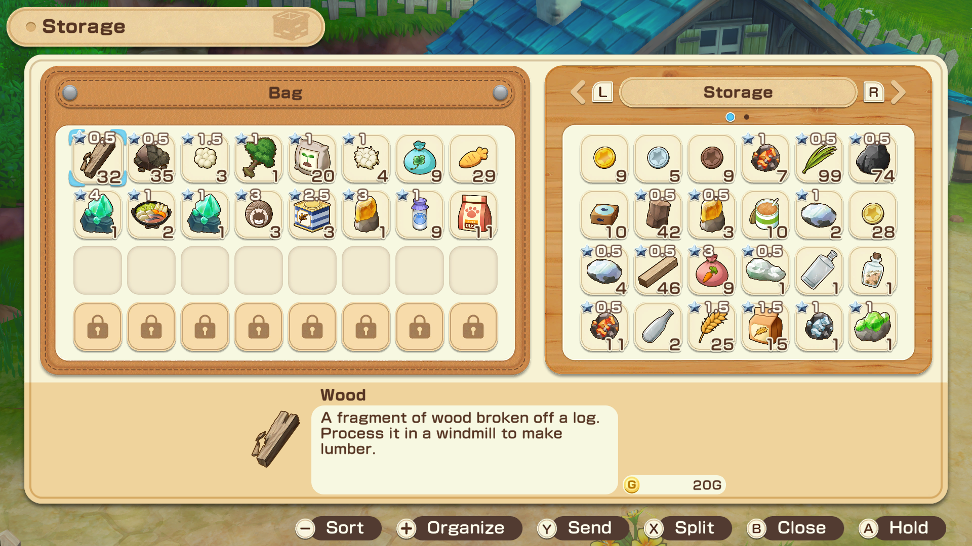 Hoarding items can make it difficult to keep them fresh in Story of Seasons: Grand Bazaar (Image via XSEED Games)