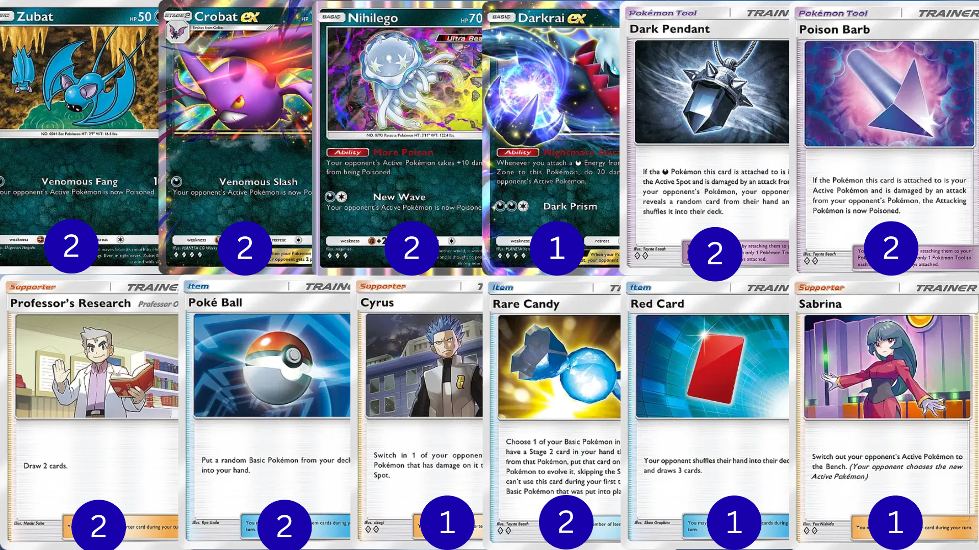 Crobat ex deck list (Image via The Pokemon Company)