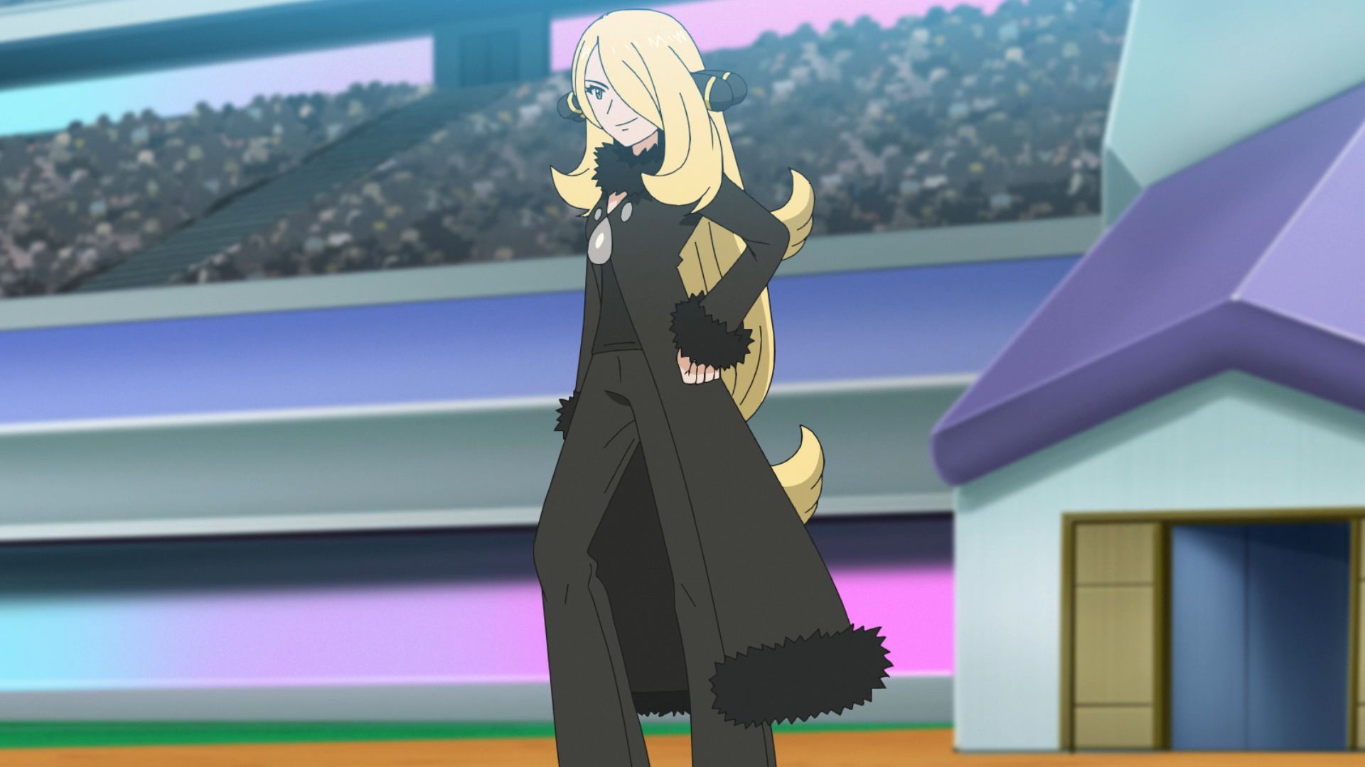 Cynthia in the anime (Image via TPC)