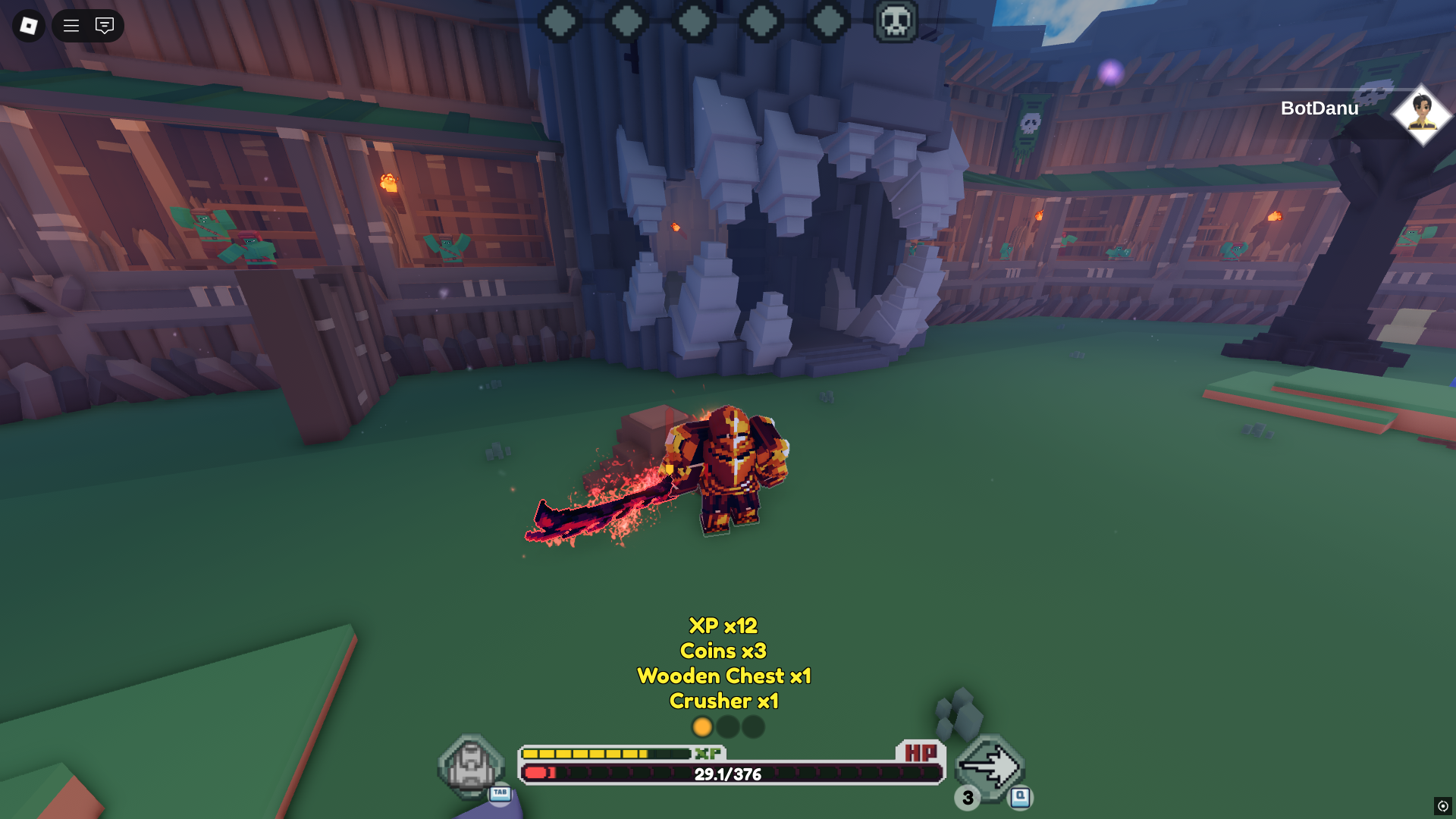Giant Goblin Boss Rewards (Image via Roblox)