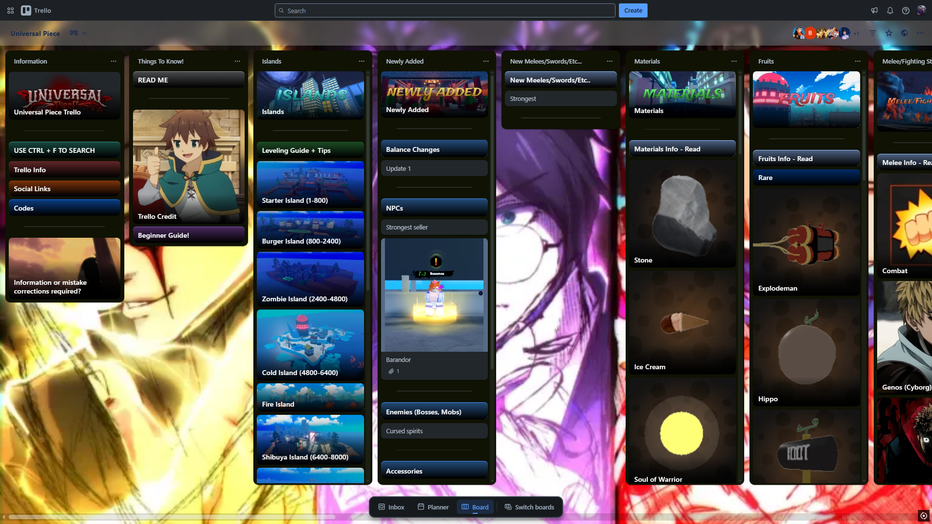 Universal Legacy Trello Board (Image via Trello)