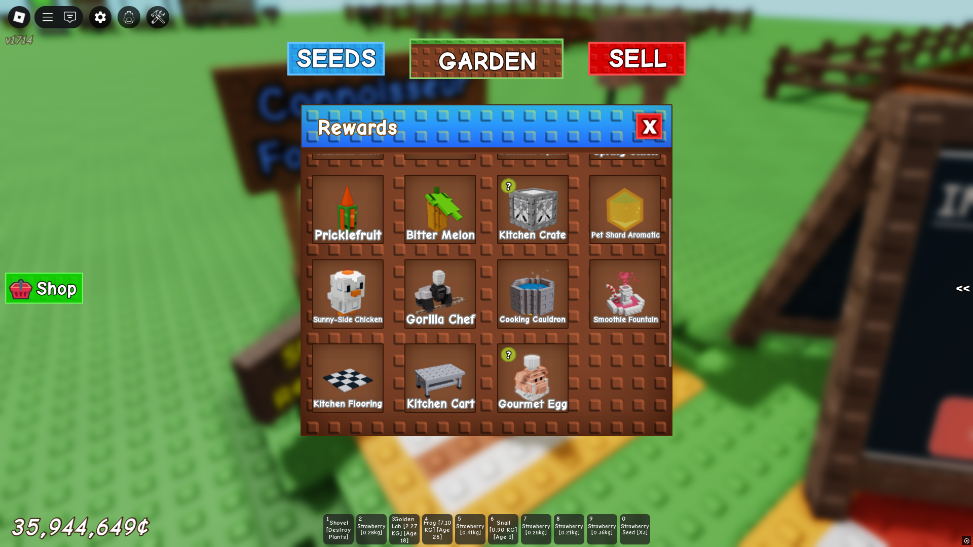 Rat Connoisseur rewards (Image via Roblox)