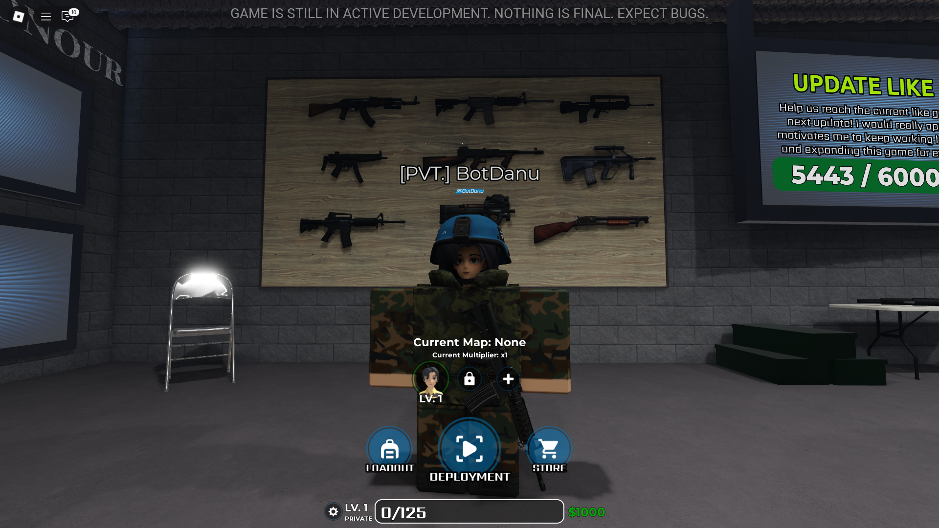 buying guns (Image via Roblox Corporation)