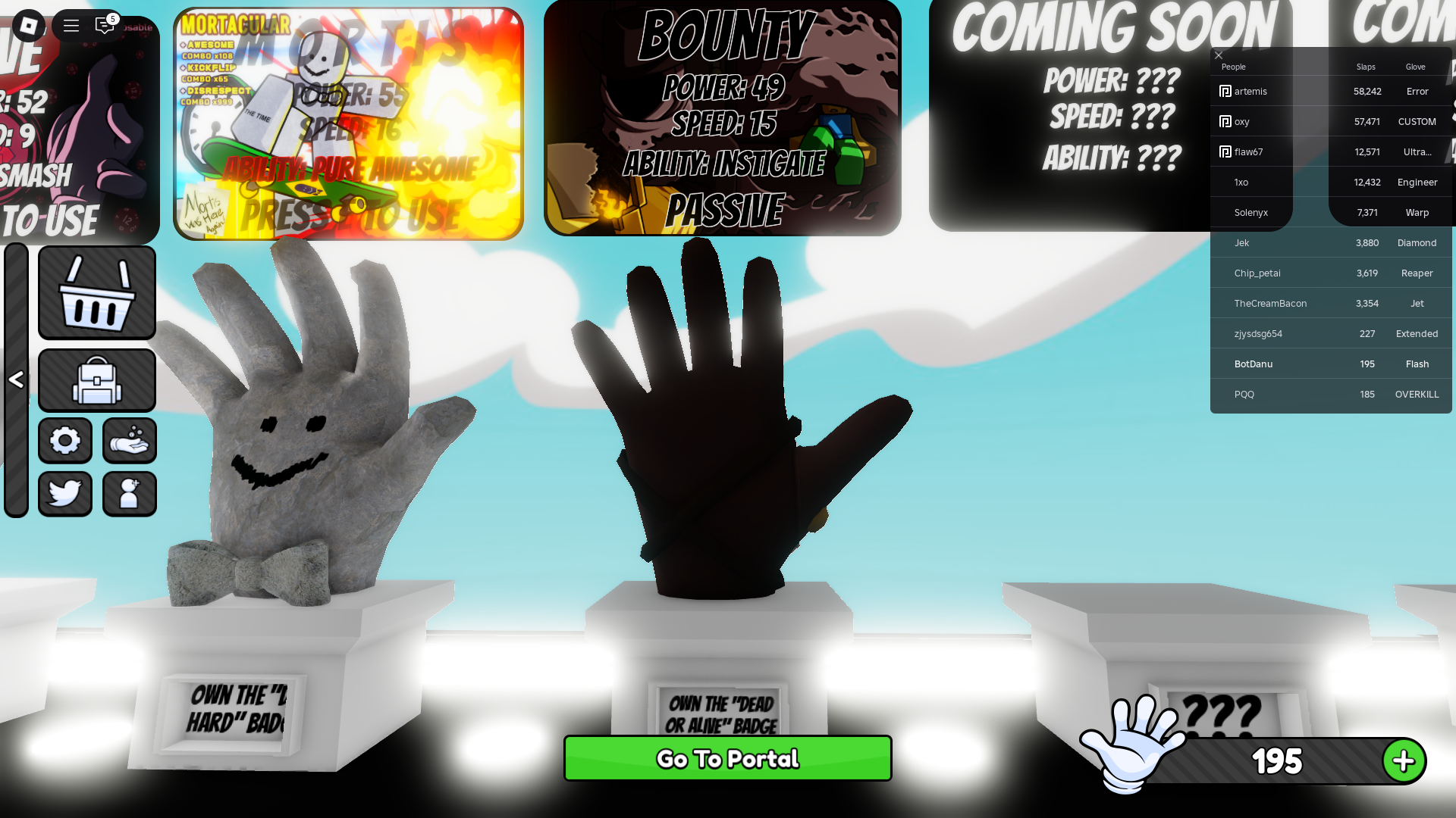 Bounty Glove in Slap Battles (Image via Roblox Corporation)