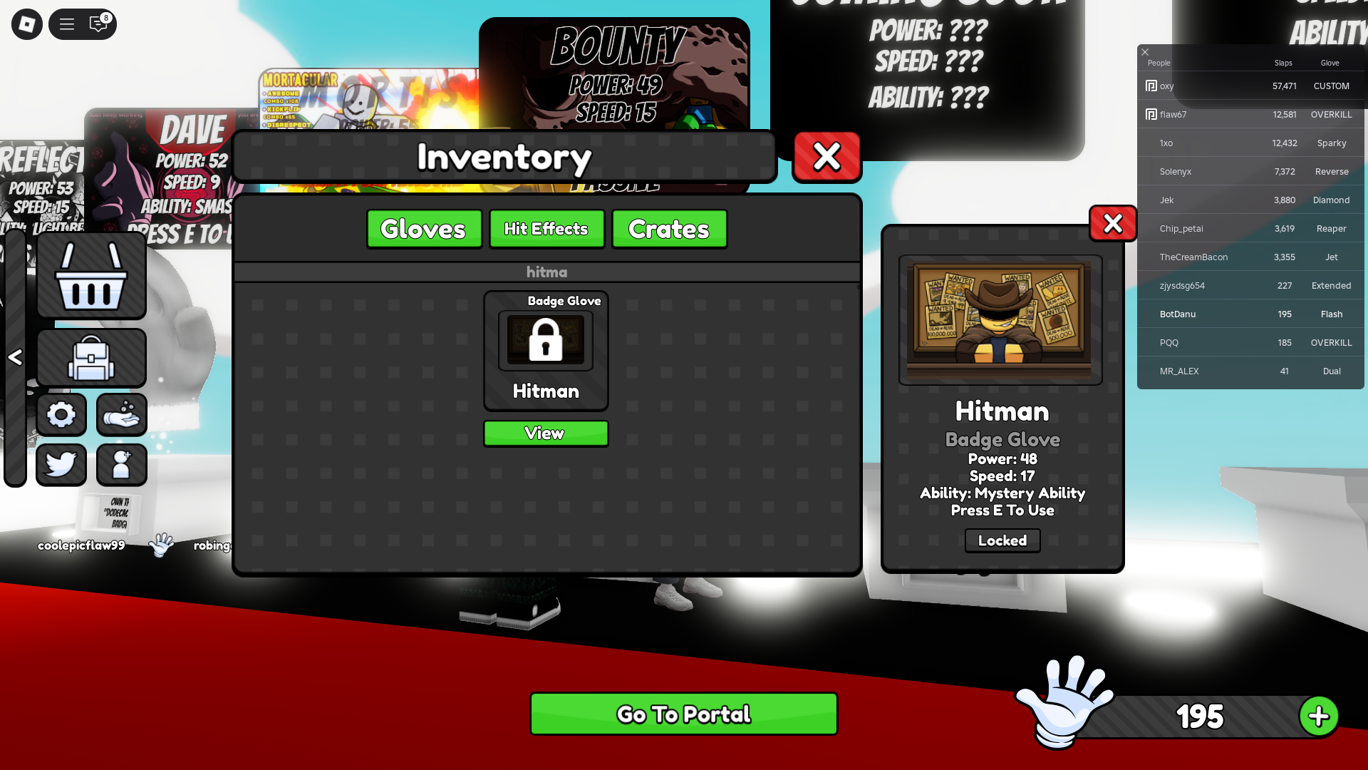 Unlocking Hitman Glove (Image via Roblox Corporation)