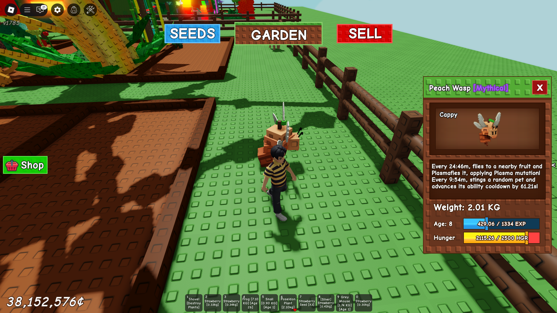 Abilities of Peach Wasp (Image via Roblox Corporation)