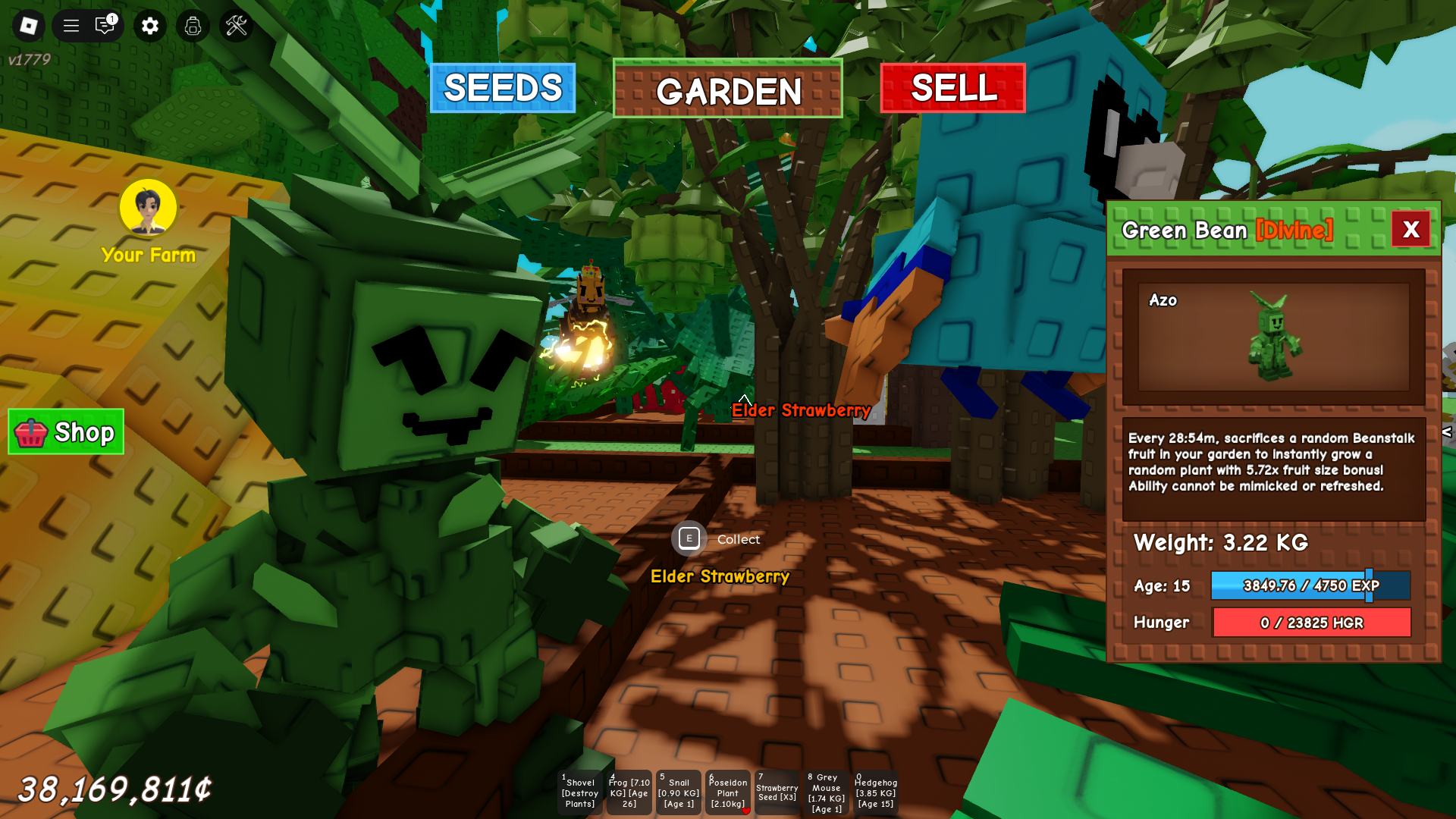 Abilities of Green Bean (Image via Roblox Corporation)