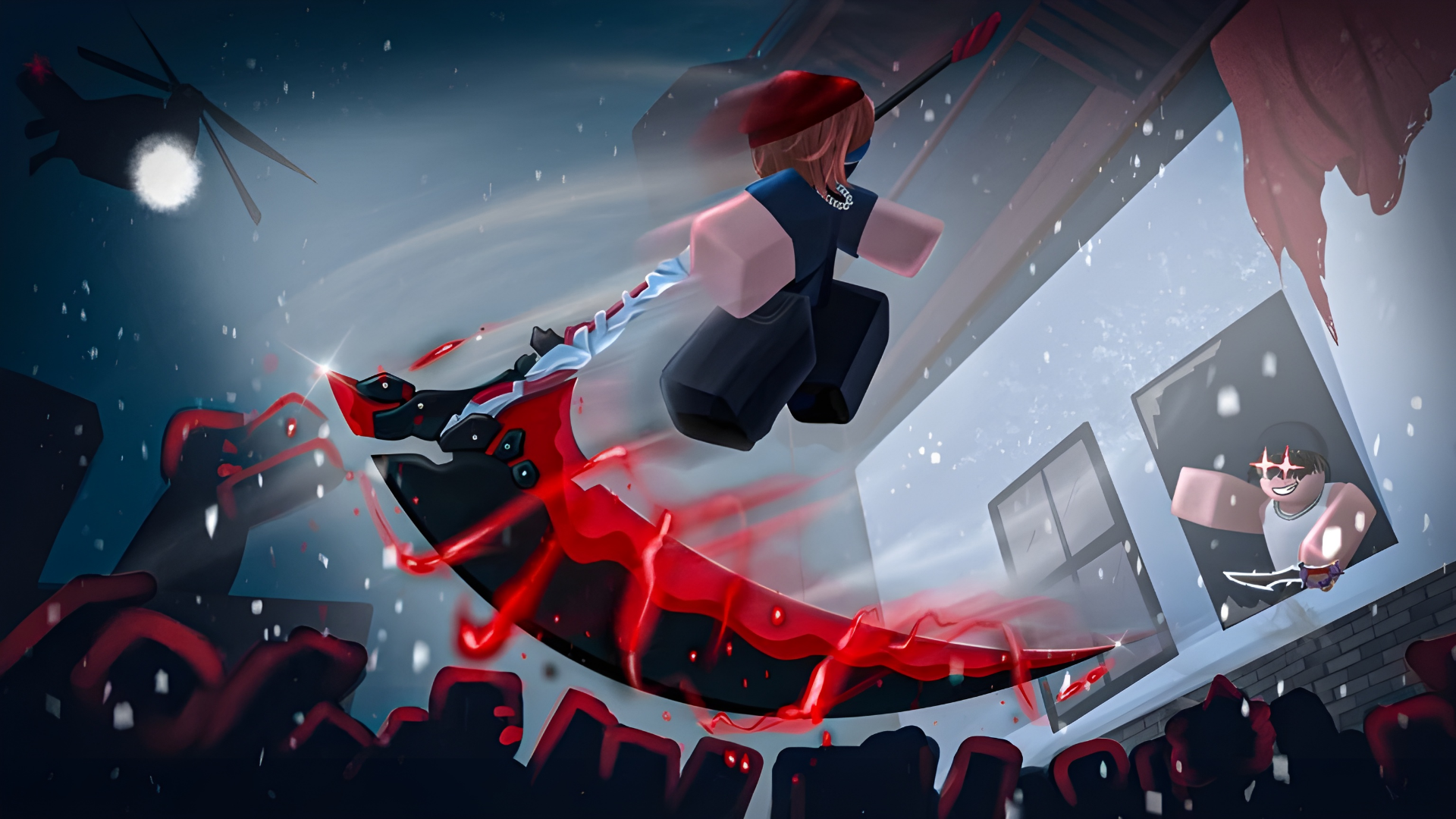 Scythe in Hunty Zombie (Image via Roblox Corporation)