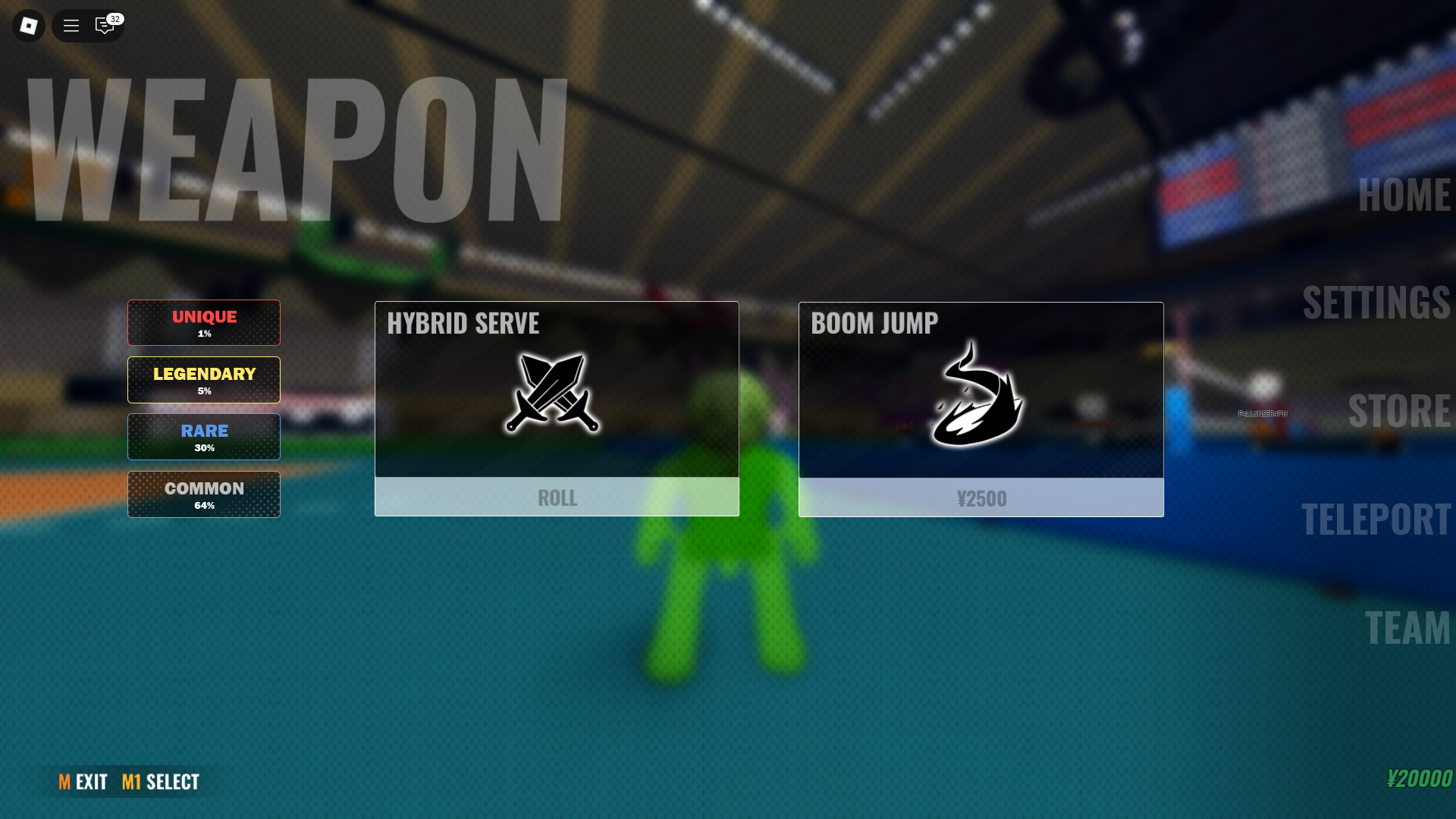 Rerolling new skills (Image via Roblox Corporation)