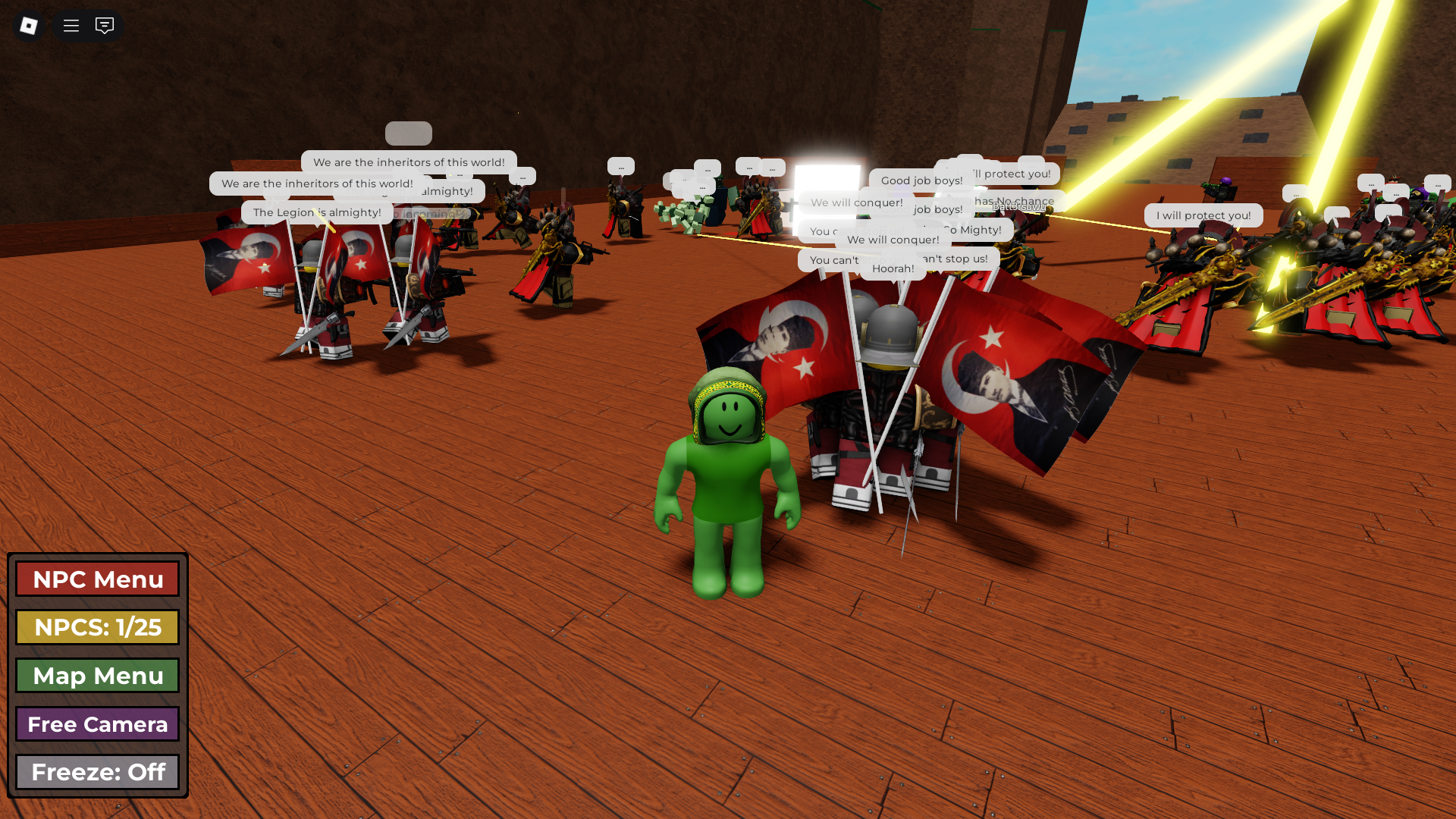 Chaotic NPC fights (Image via Roblox Corporation)