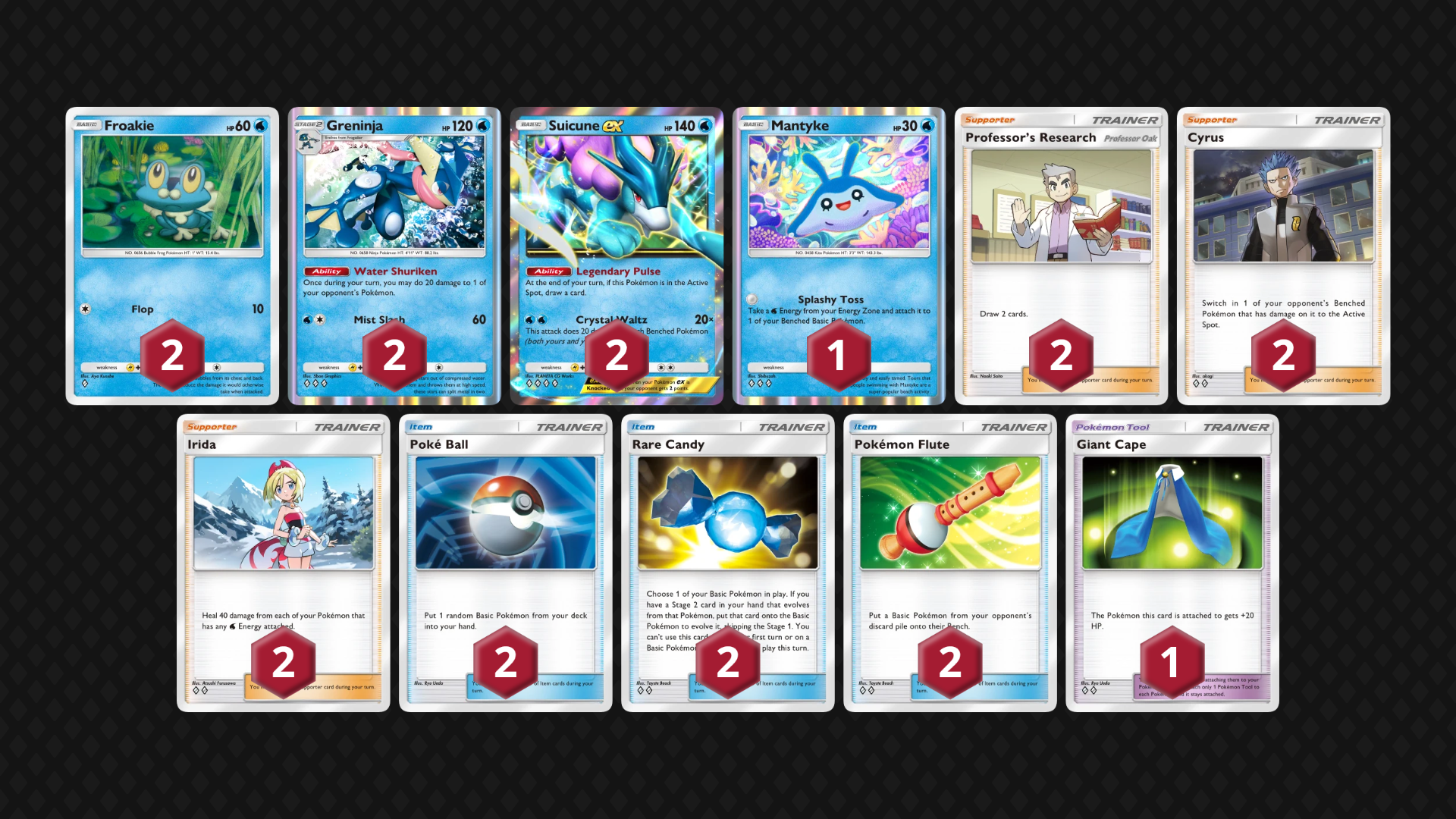 Suicune ex best deck list in Pokemon TCG Pocket (Image via The Pokemon Company)