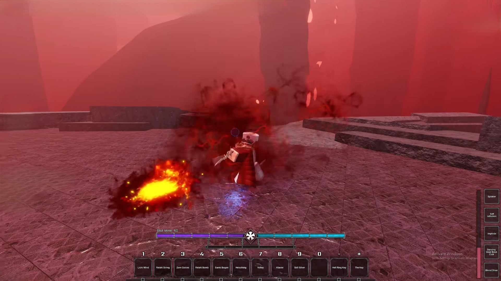 Fire Knight Dagger fire-infused strike (Image via Roblox Corporation)