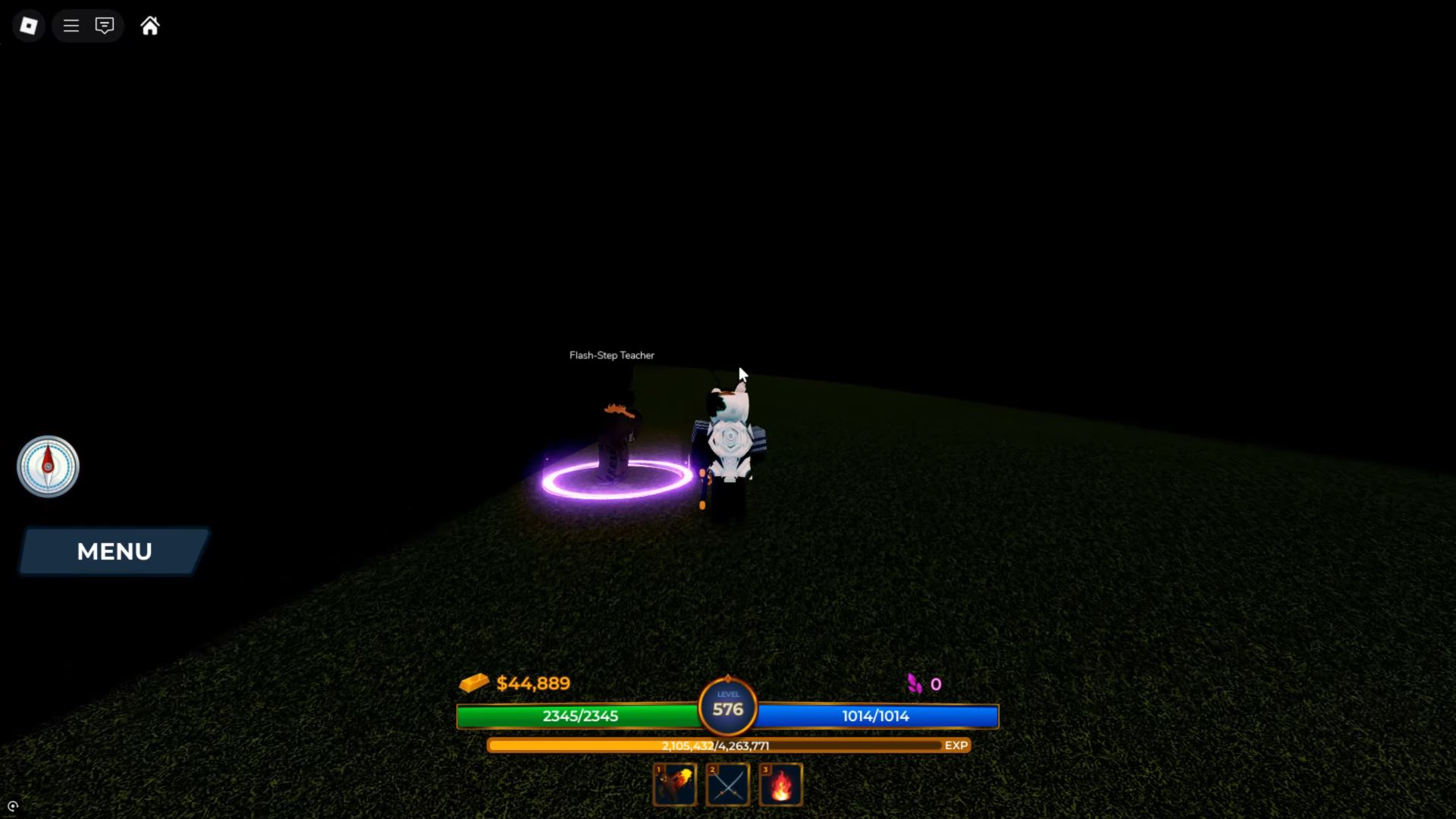 Flash step teacher NPC (Image via Roblox)