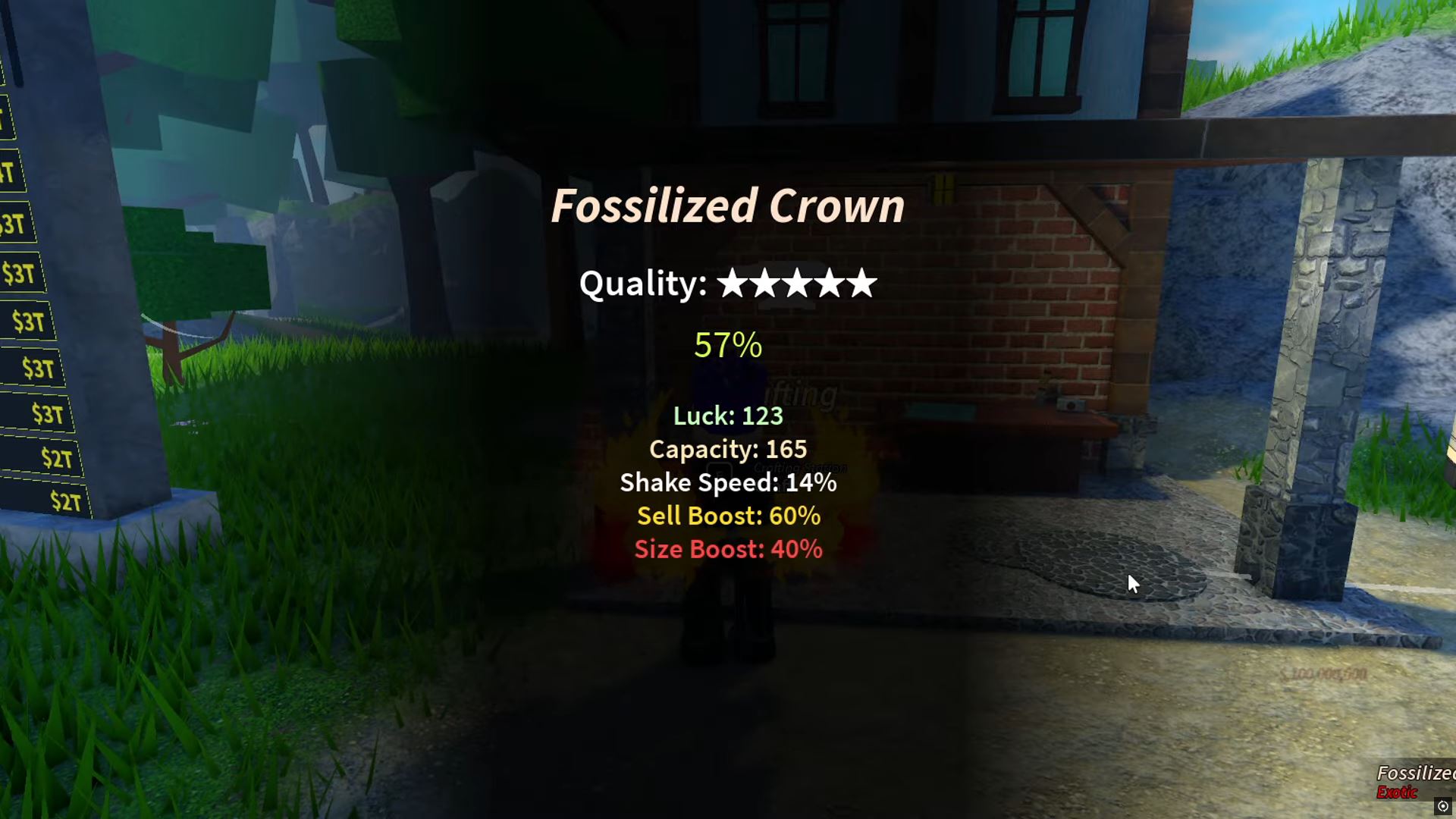 Fossilized Crown Stats (Image via Roblox)
