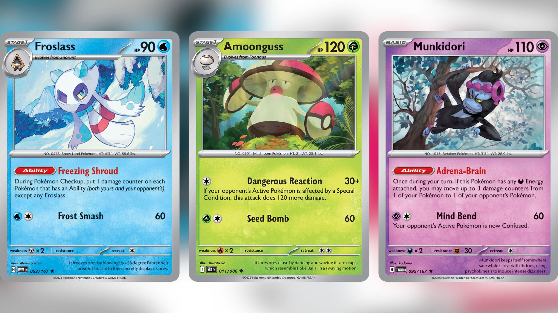 Froslass, Amoonguss, and Munkidori (Image via TPC)