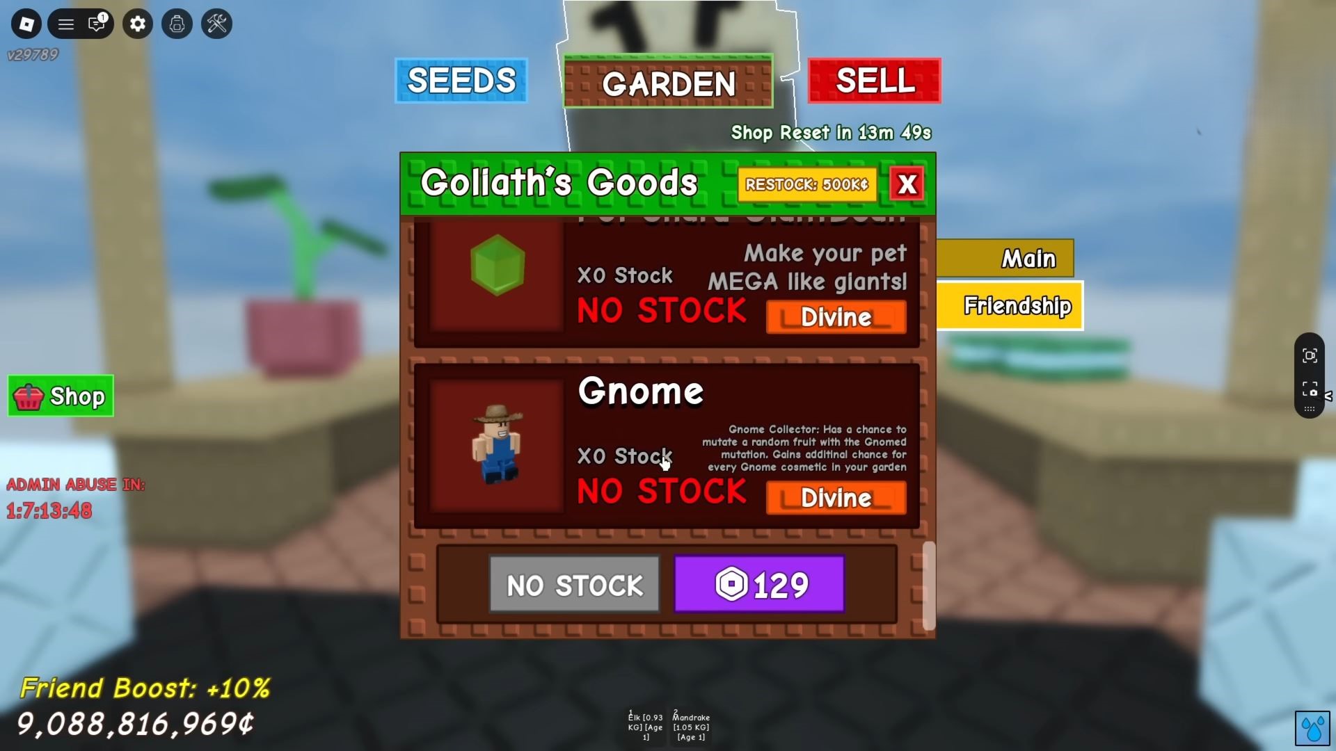 Gnome in Friendship shop (Image via Roblox Corporation)