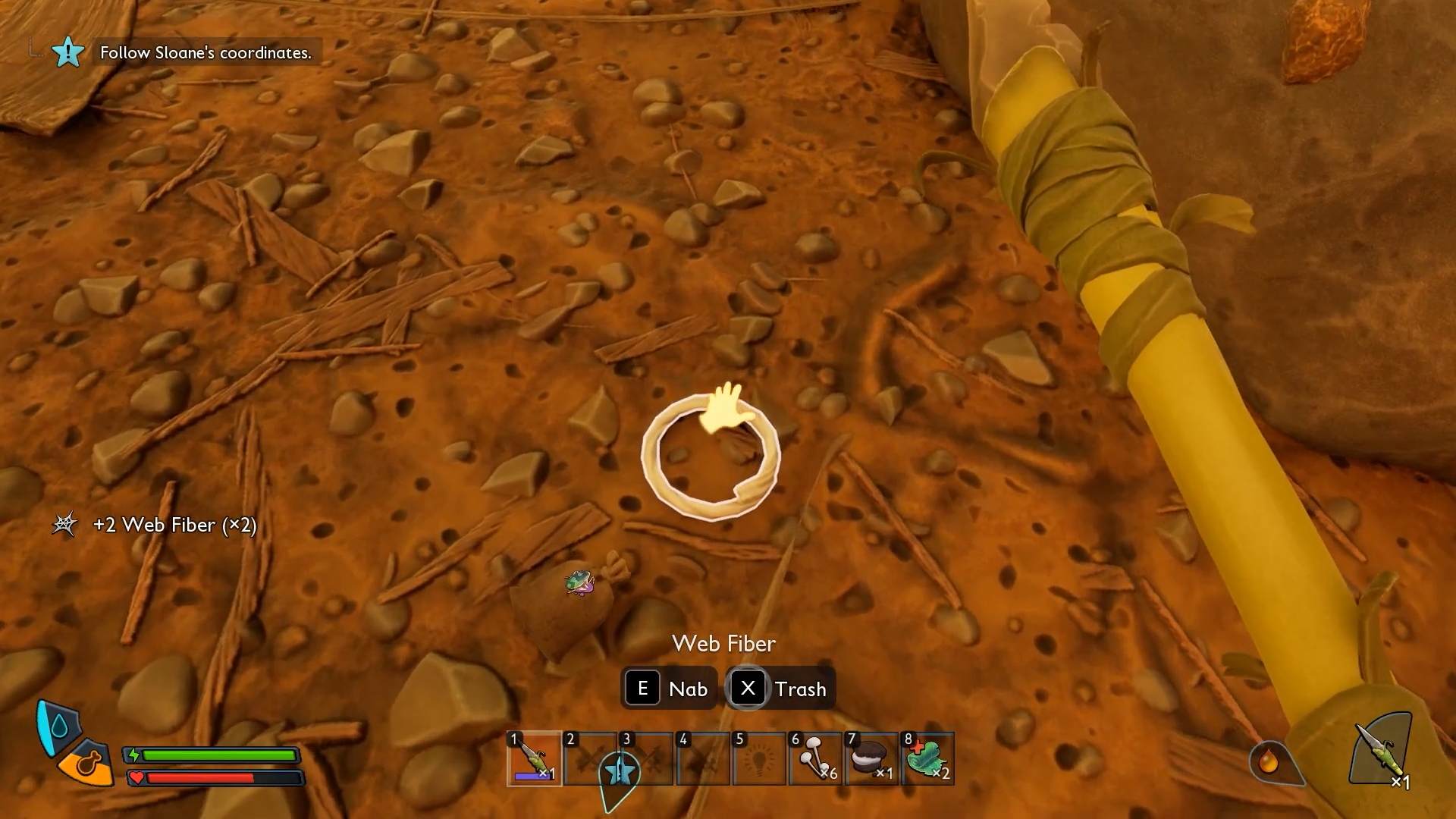 Clear Spider Webs and Web Sacks to acquire Web Fibers