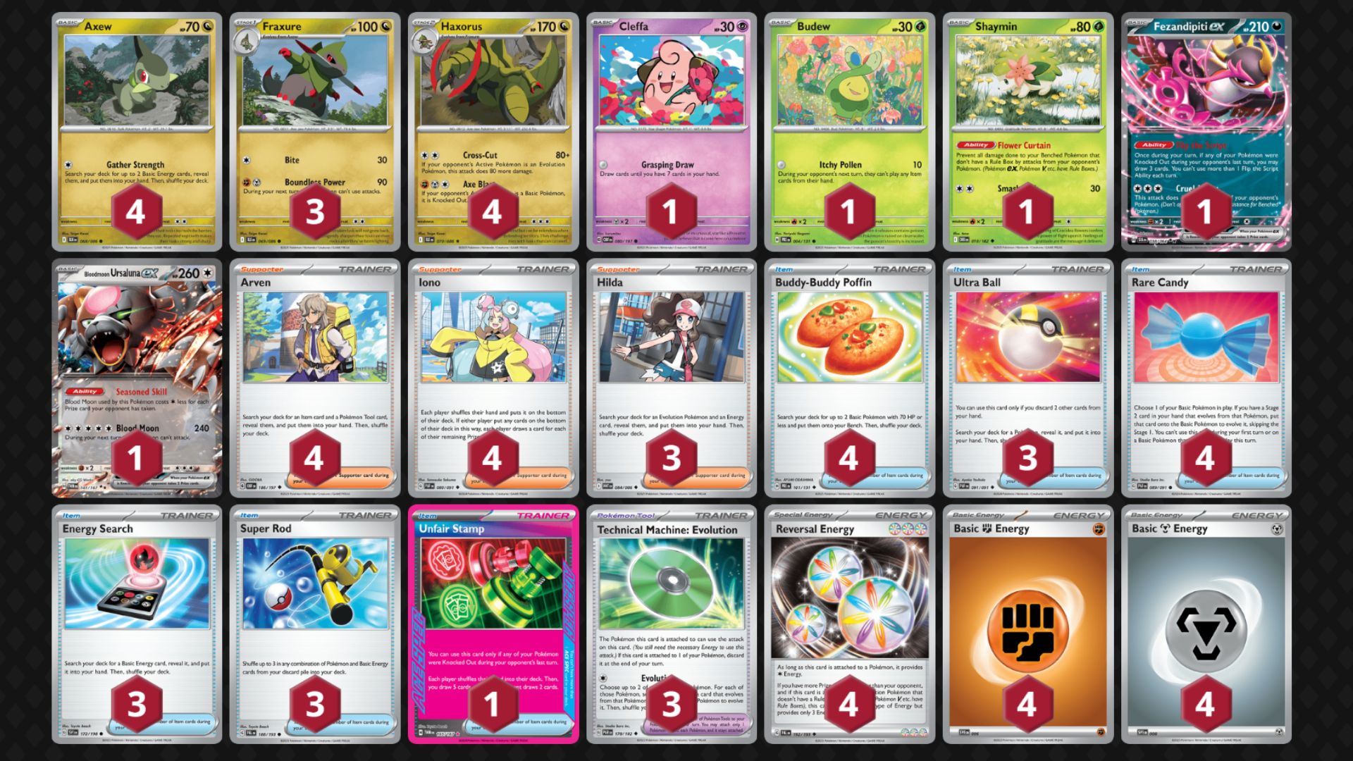 Haxorus decklist (Image via TPC)